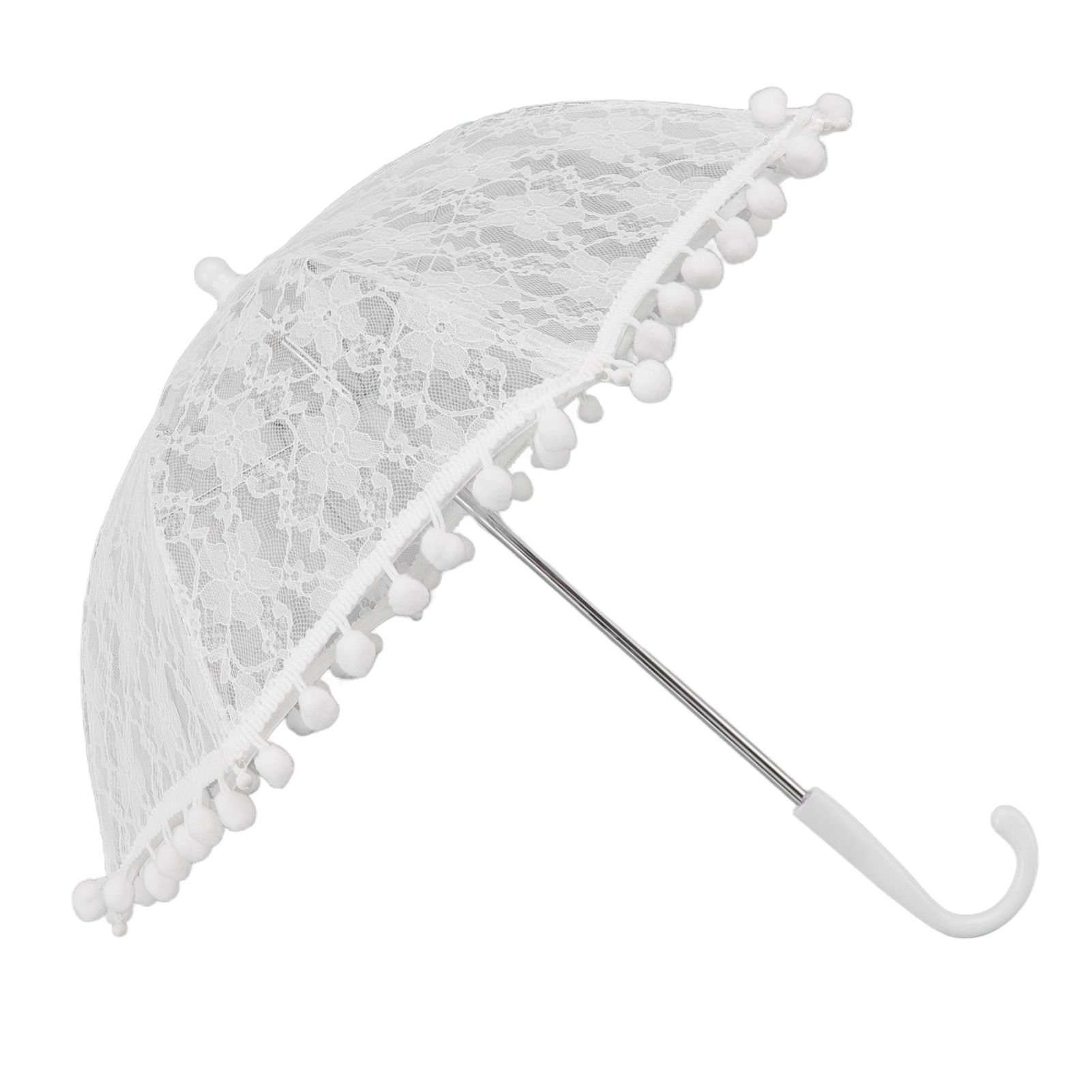 White Lace Umbrella Vintage Wedding Bridal Lace Parasol Children's Photo Costume Lace Umbrella for Photography Props 51322 G - Image 3