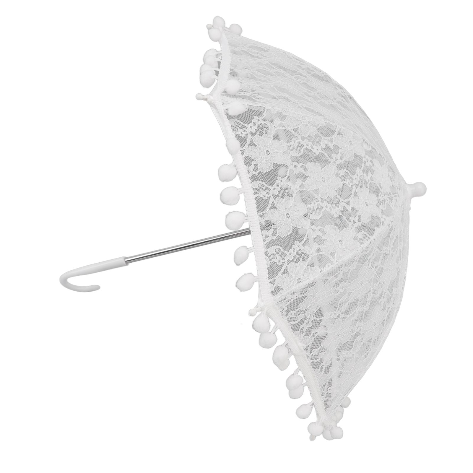 White Lace Umbrella Vintage Wedding Bridal Lace Parasol Children's Photo Costume Lace Umbrella for Photography Props 51322 G - Image 4
