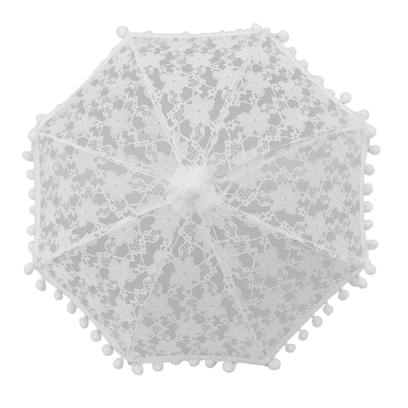 White Lace Umbrella Vintage Wedding Bridal Lace Parasol Children's Photo Costume Lace Umbrella for Photography Props 51322 G - Image 5