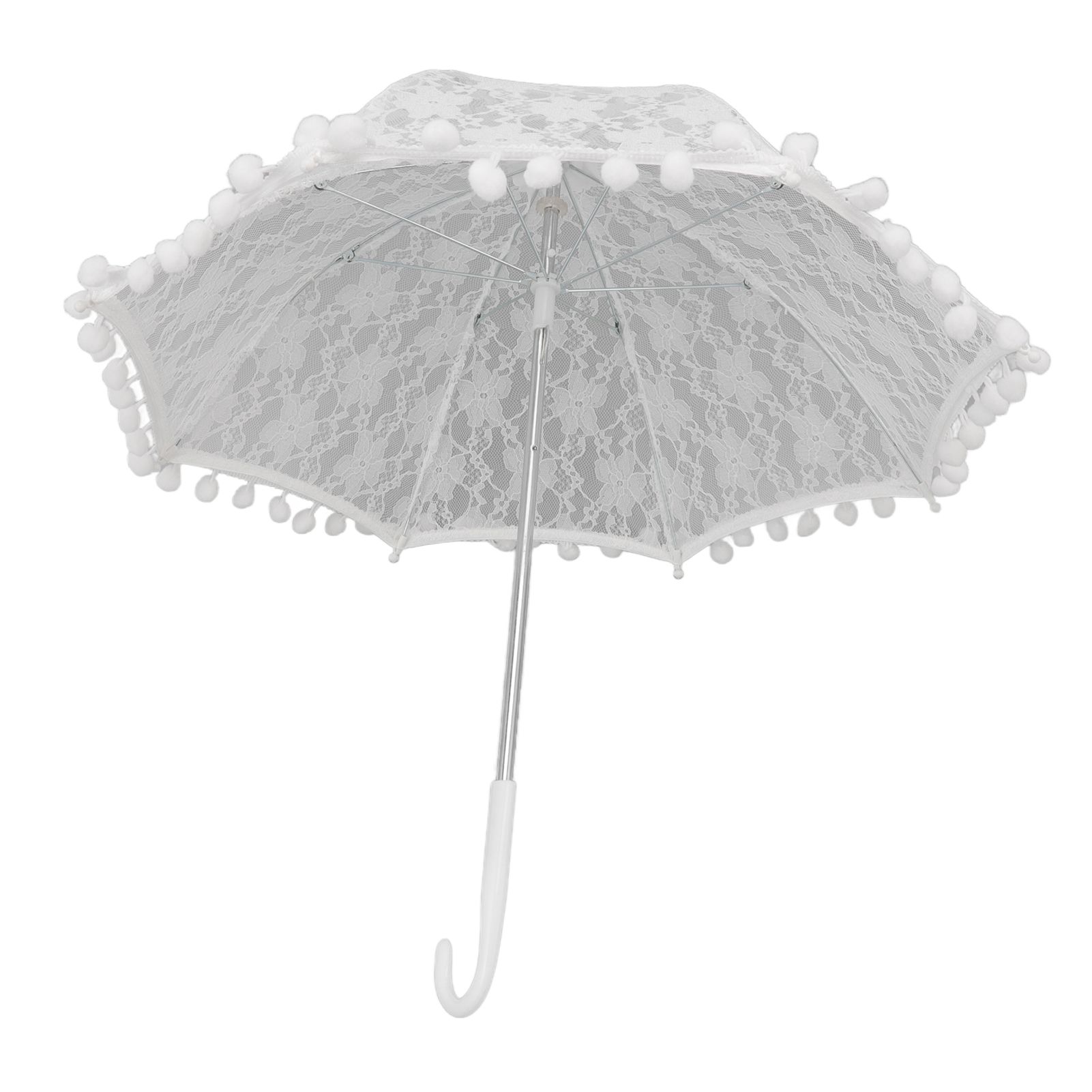 White Lace Umbrella Vintage Wedding Bridal Lace Parasol Children's Photo Costume Lace Umbrella for Photography Props 51322 G - Image 6