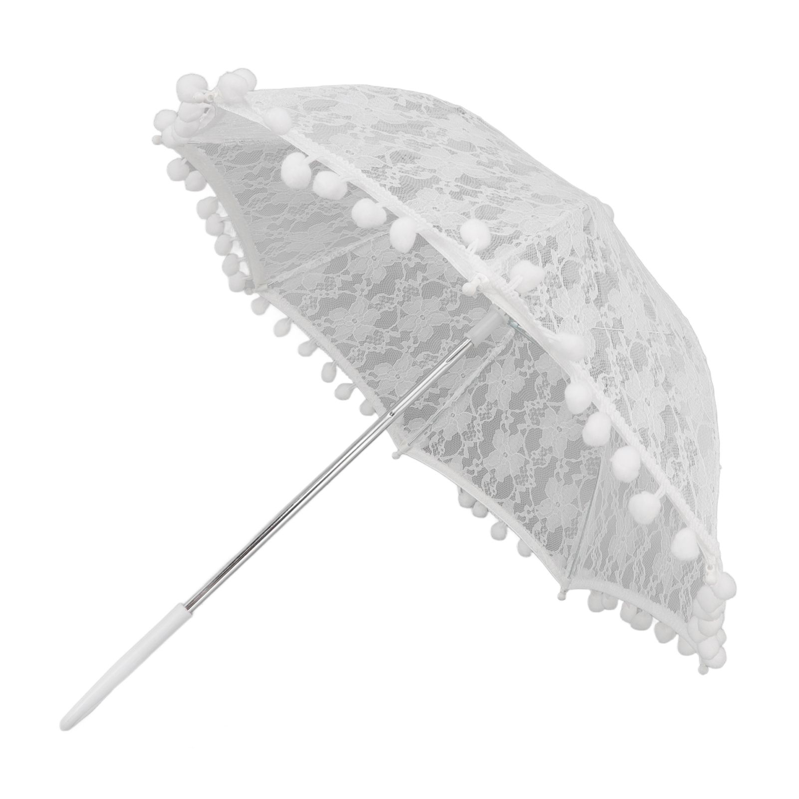 White Lace Umbrella Vintage Wedding Bridal Lace Parasol Children's Photo Costume Lace Umbrella for Photography Props 51322 G - Image 7
