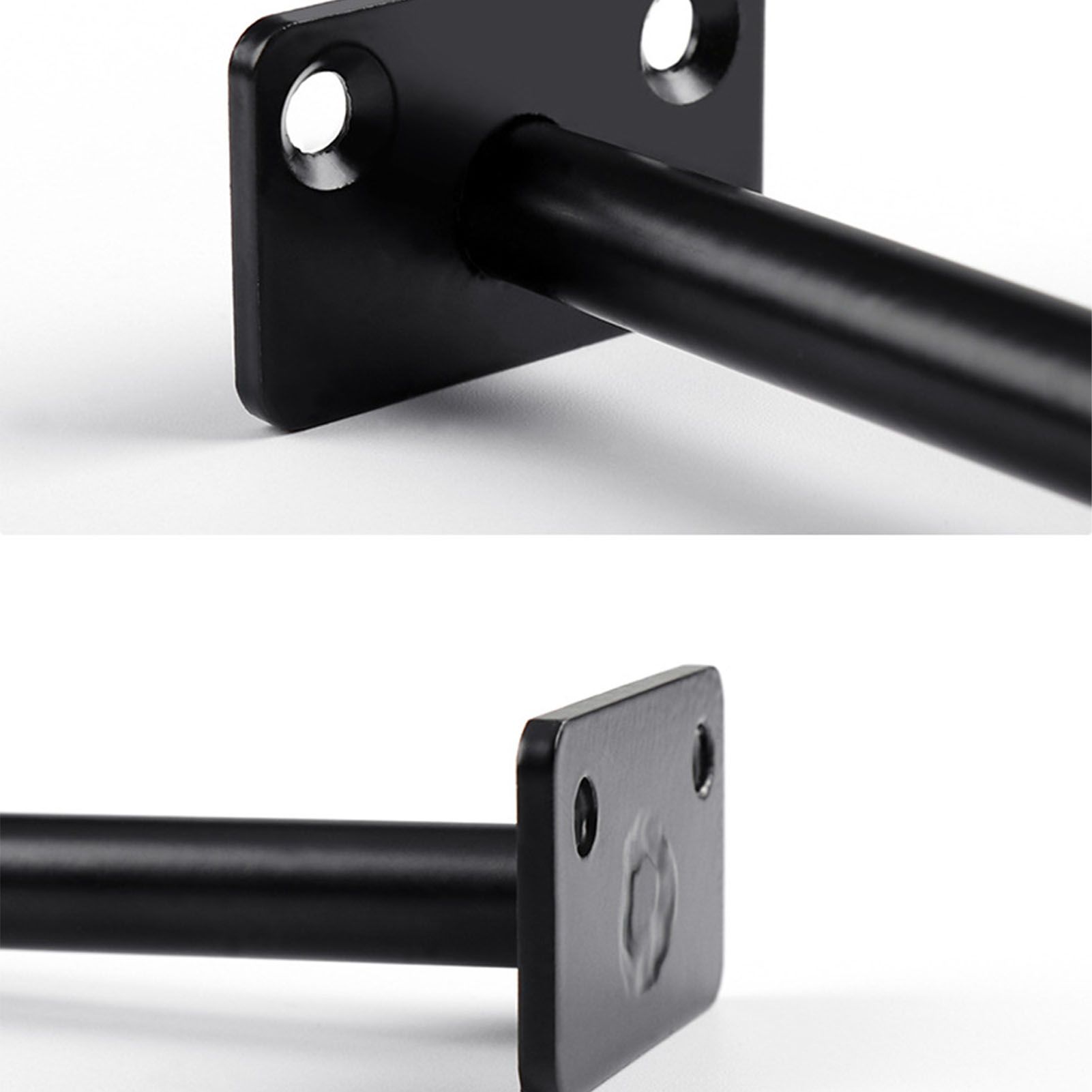 4 PCS Hidden Floating Shelf Bracket Round Wall Mount Shelf Supports Invisible Fixed Floating Holder A 01 2 Holes Black 150mm - Image 8