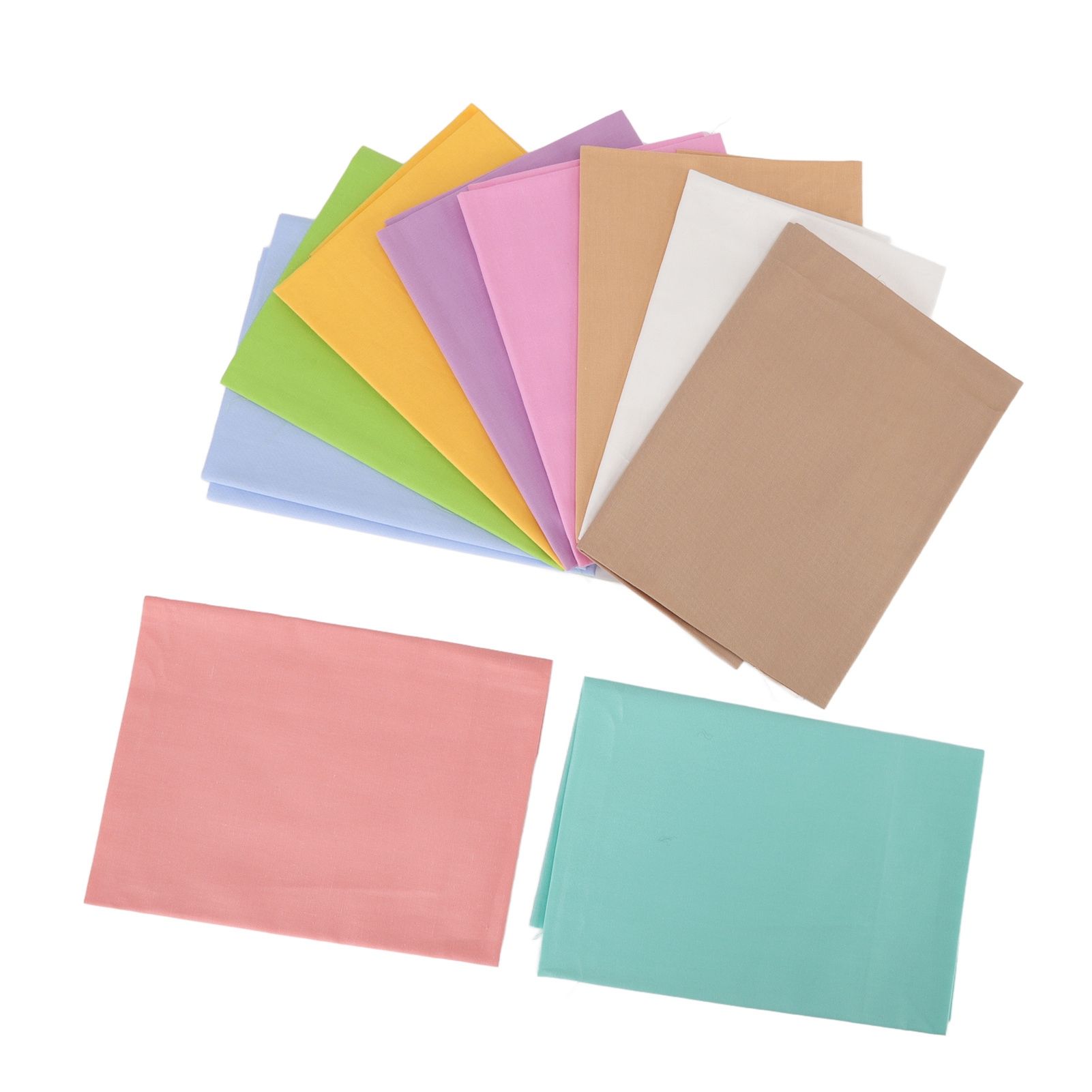 10pcs Cotton Quilting Fabric Pure Color Twill Sewing Quilting Fabrics for DIY Sewing Crafts - Image 8