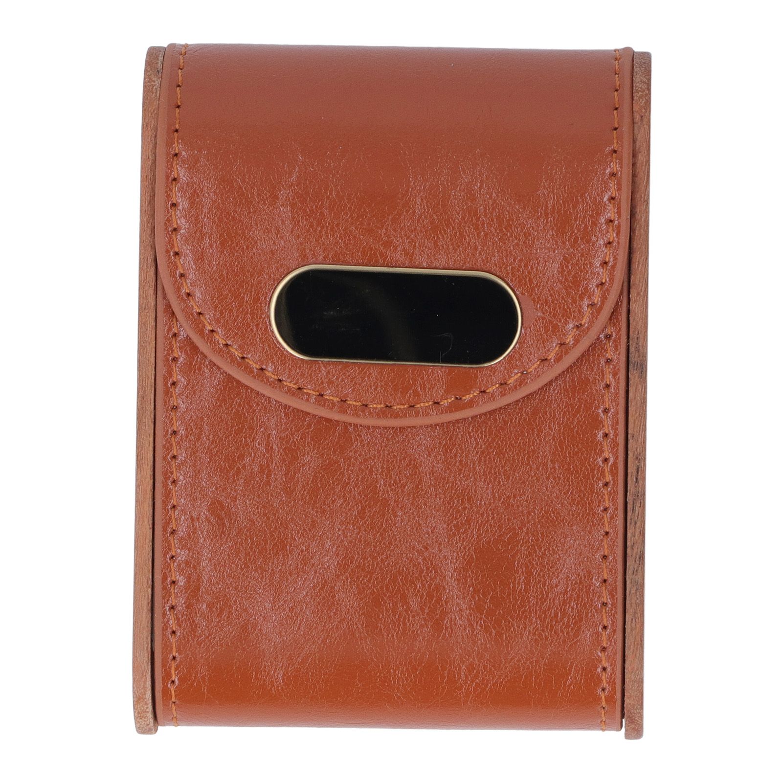 Wooden Cigar Case Box PU Cover Cigarette Holder for 20Pcs Smoking Accessories for Men Women Apricot - Image 6