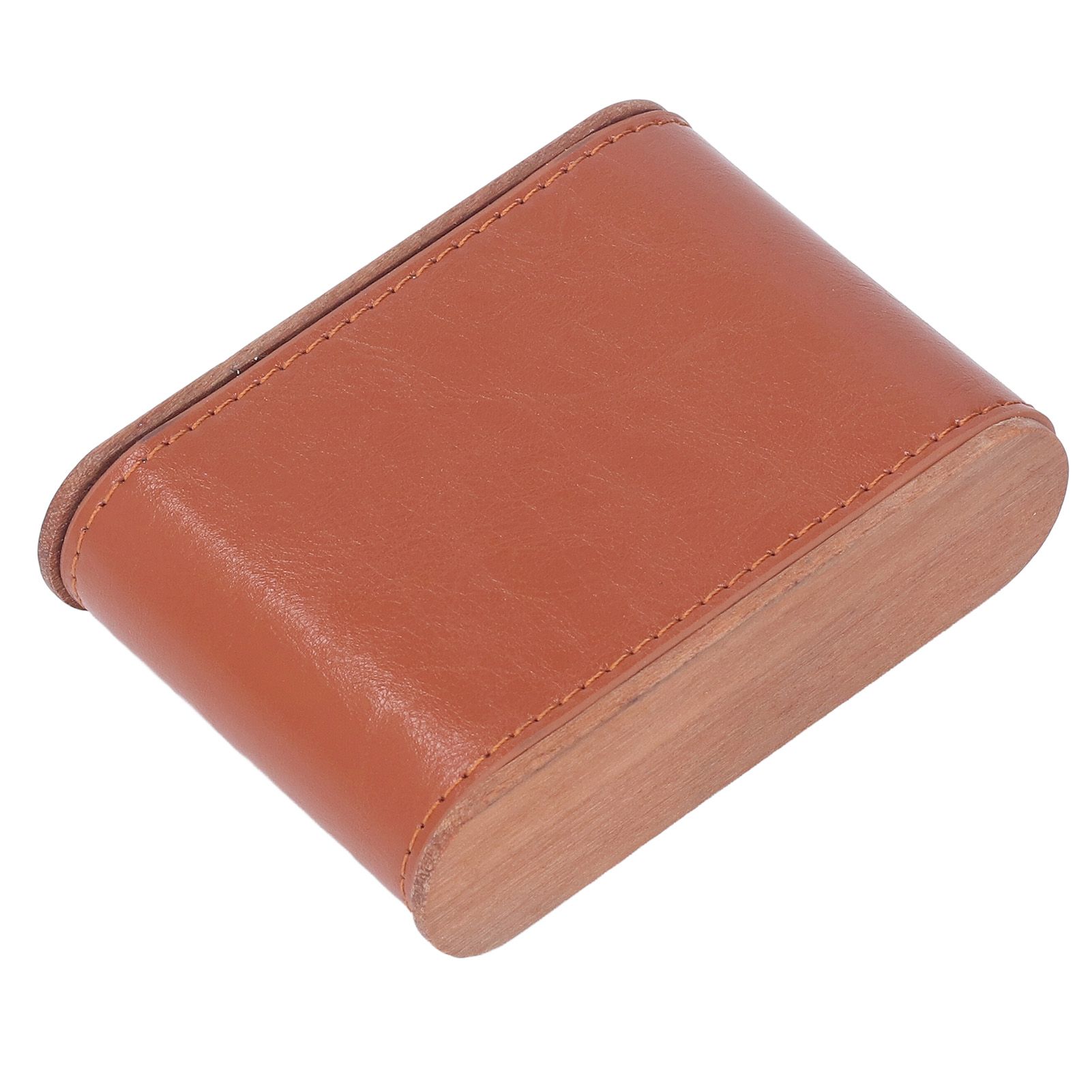 Wooden Cigar Case Box PU Cover Cigarette Holder for 20Pcs Smoking Accessories for Men Women Apricot - Image 7