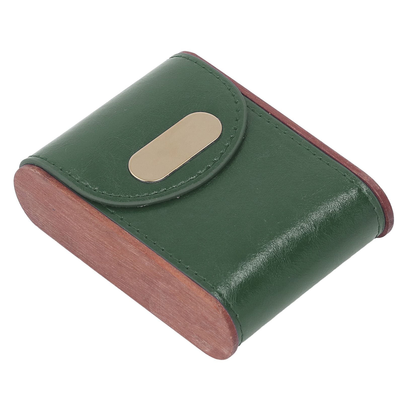 Wooden Cigar Case Box PU Cover Cigarette Holder for 20Pcs Smoking Accessories for Men Women Green - Image 7