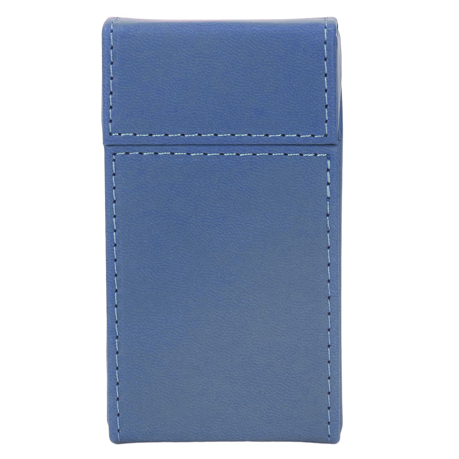 Cigarette Case Box Automatic Flip 20 Pcs Slim Cigars PU Protective Cover Smoking Accessories for Outdoor Travel Blue - Image 1