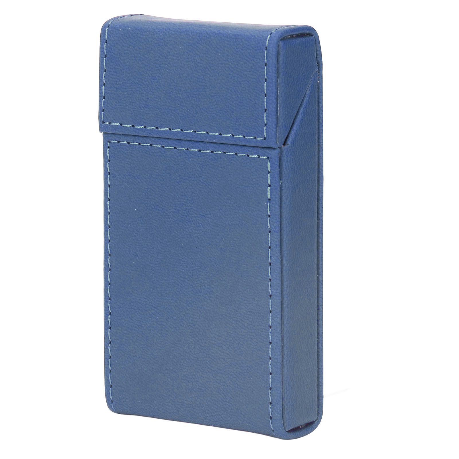 Cigarette Case Box Automatic Flip 20 Pcs Slim Cigars PU Protective Cover Smoking Accessories for Outdoor Travel Blue - Image 3