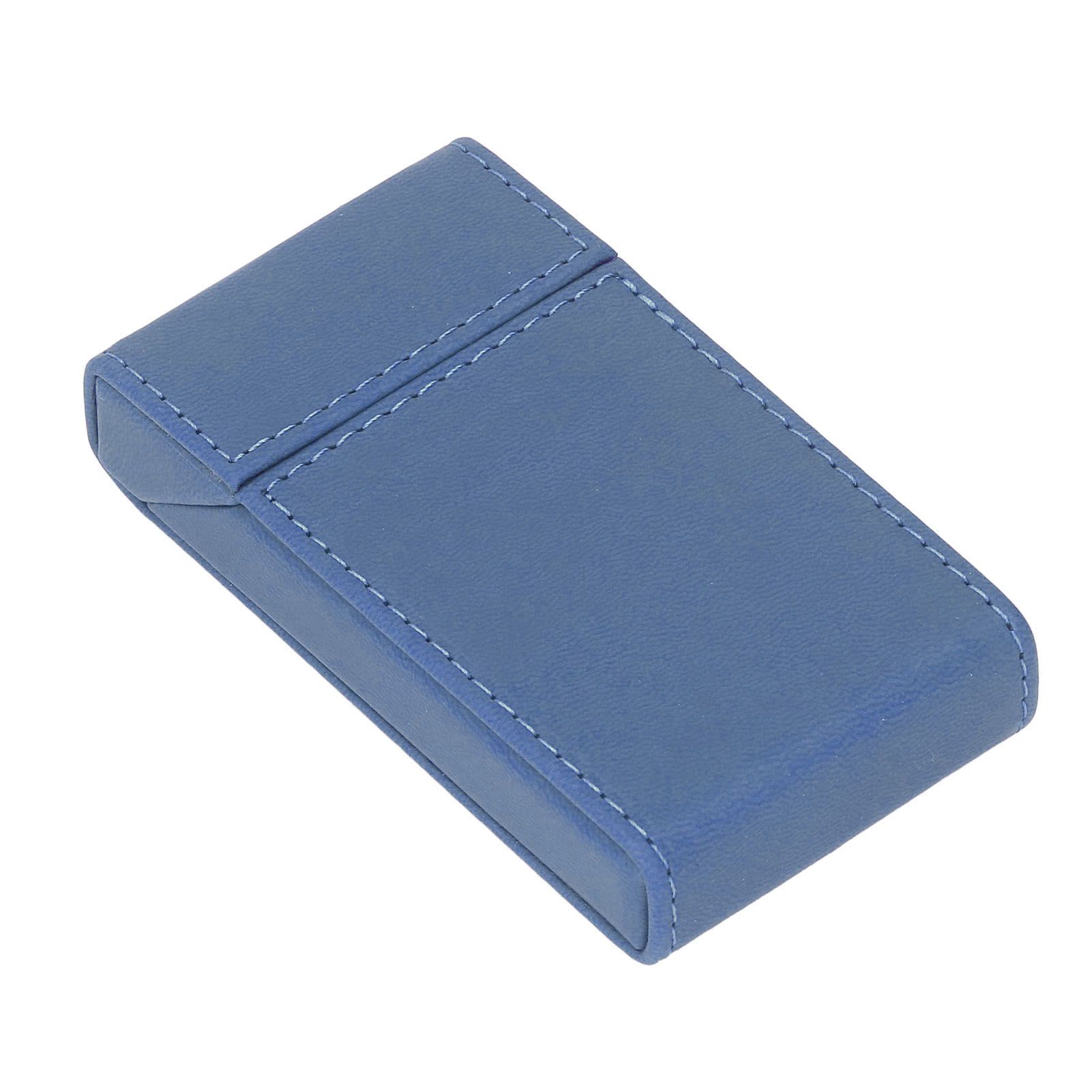Cigarette Case Box Automatic Flip 20 Pcs Slim Cigars PU Protective Cover Smoking Accessories for Outdoor Travel Blue - Image 7