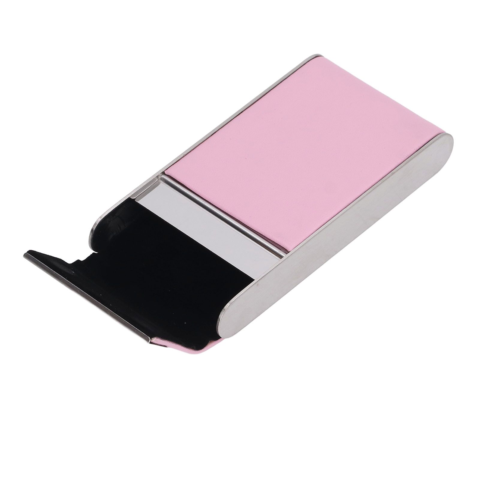 Cigarette Case Stainless Steel Cigarette Container Holder Men Women Portable Cigarette Box Pink - Image 1