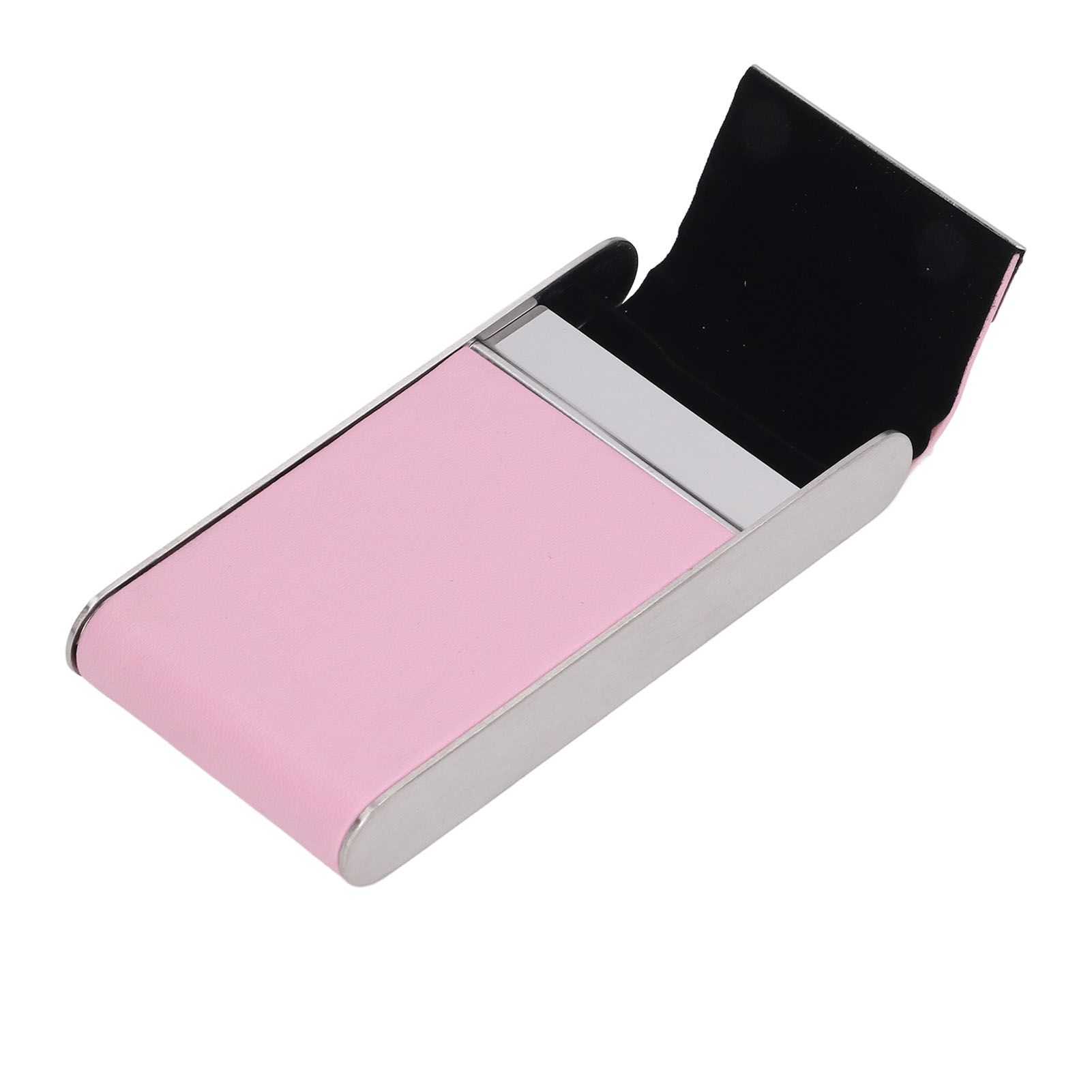 Cigarette Case Stainless Steel Cigarette Container Holder Men Women Portable Cigarette Box Pink - Image 3