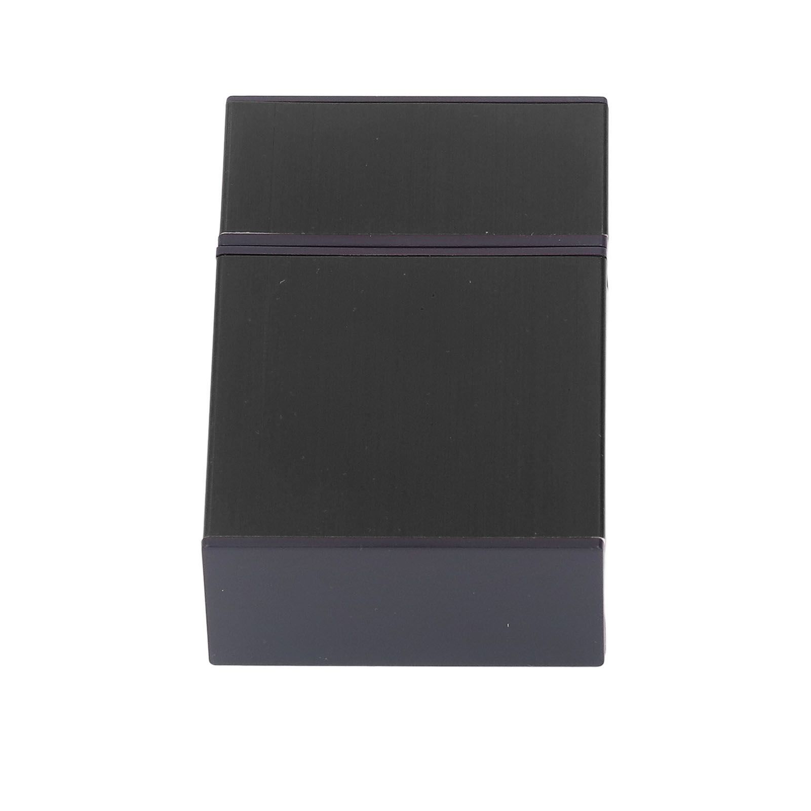 Magnetic Cigarette Case 20 Capacity Universal Flip Cover Aluminum Alloy Cigarette Box for Women Men Black - Image 4