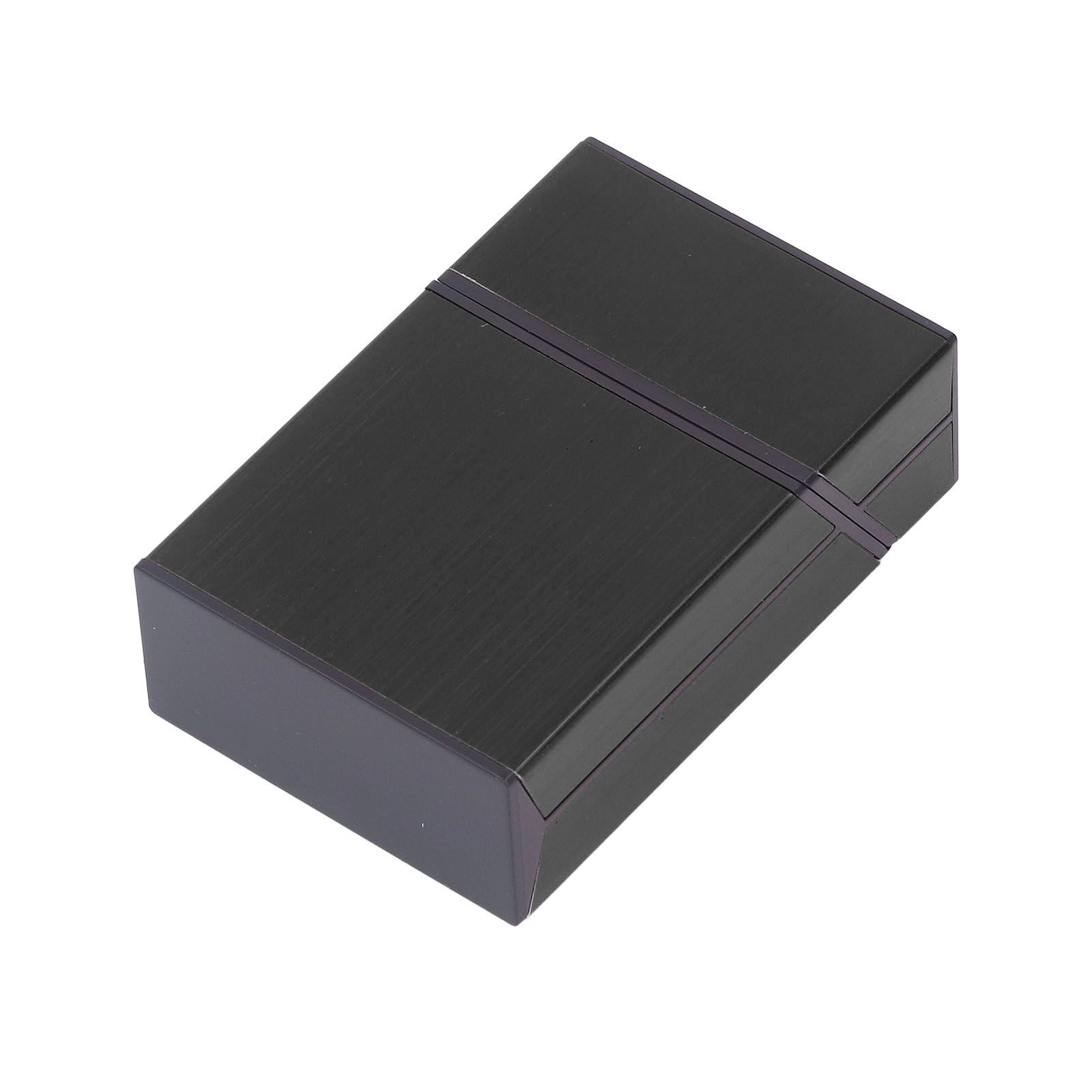 Magnetic Cigarette Case 20 Capacity Universal Flip Cover Aluminum Alloy Cigarette Box for Women Men Black - Image 5