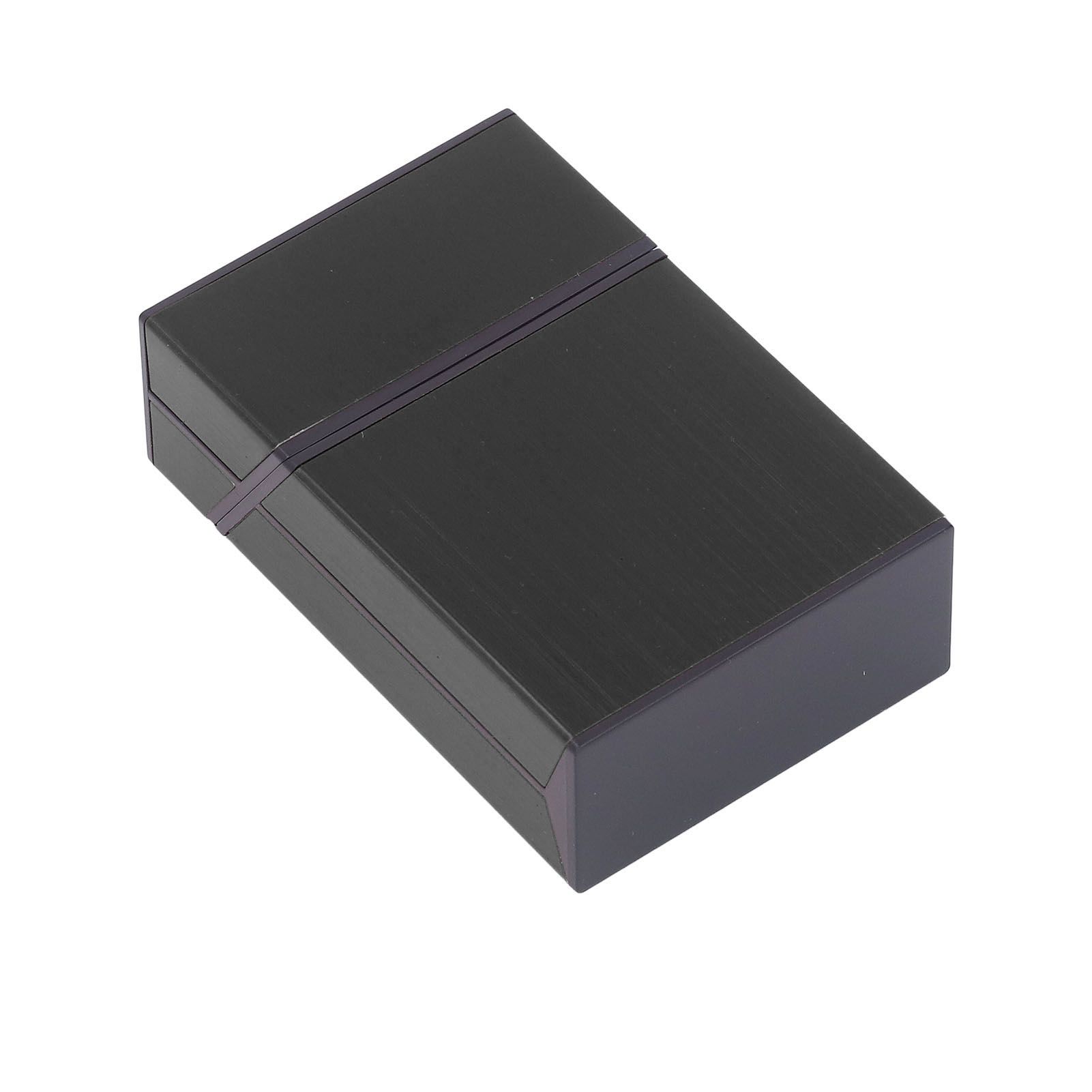 Magnetic Cigarette Case 20 Capacity Universal Flip Cover Aluminum Alloy Cigarette Box for Women Men Black - Image 6