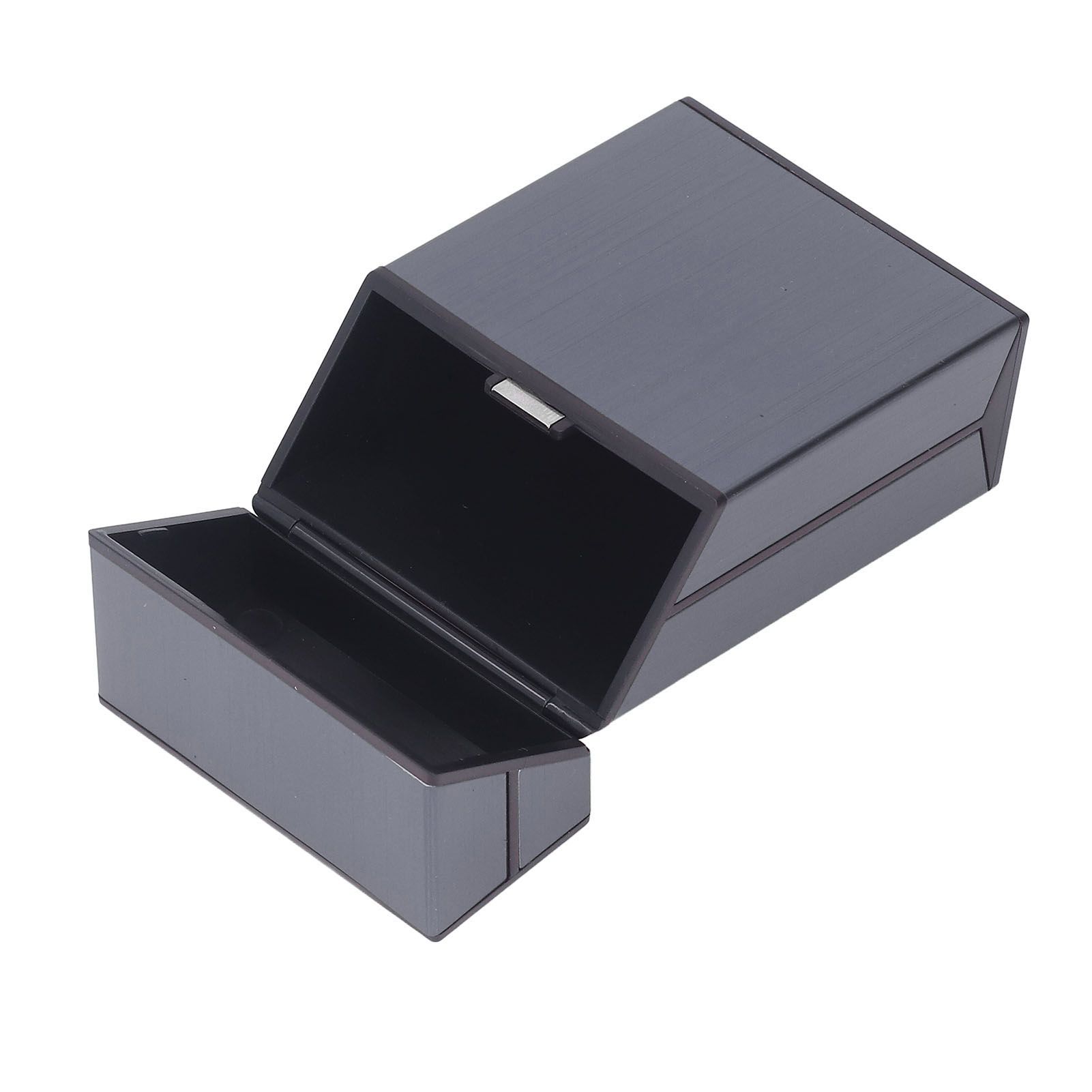 Magnetic Cigarette Case 20 Capacity Universal Flip Cover Aluminum Alloy Cigarette Box for Women Men Grey - Image 1