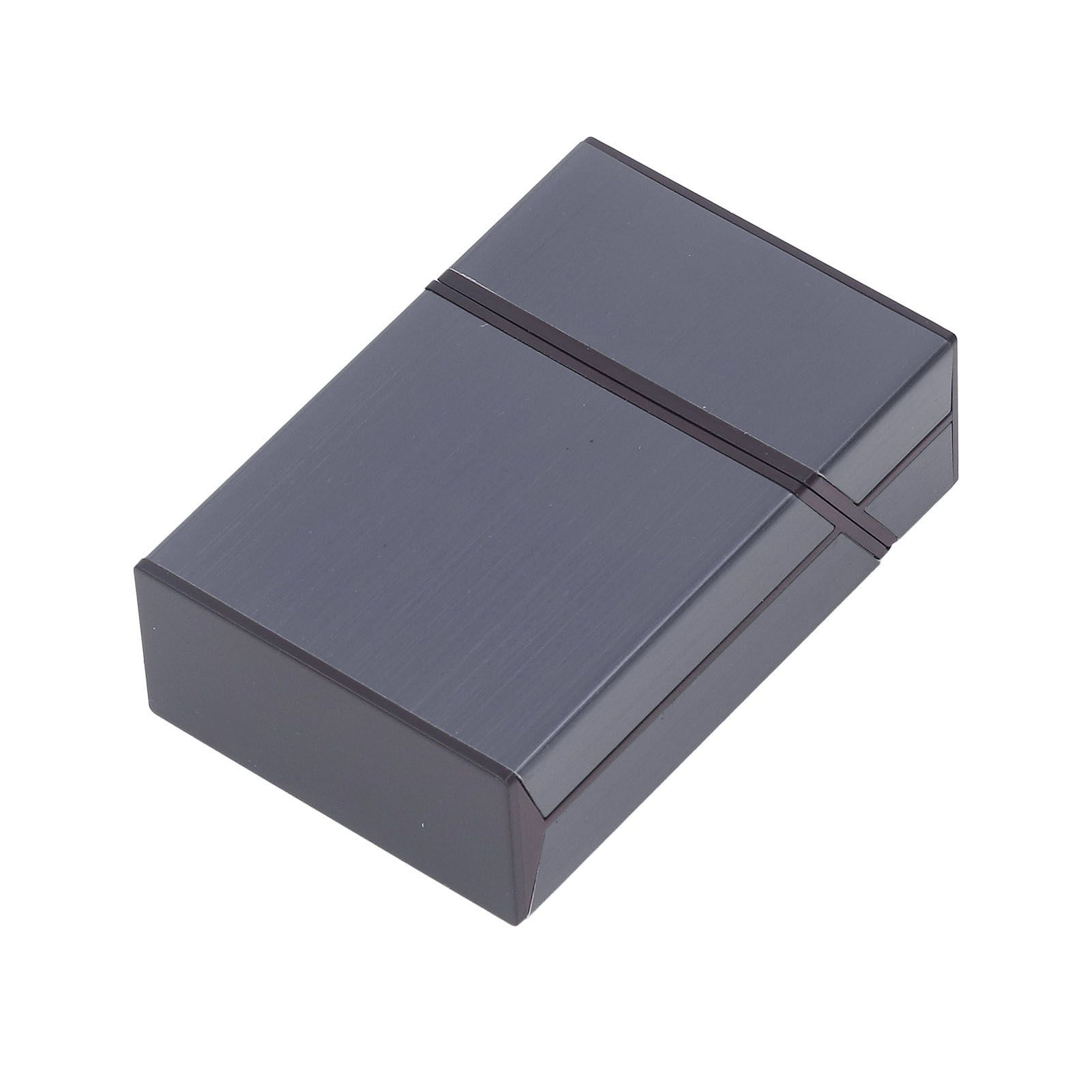 Magnetic Cigarette Case 20 Capacity Universal Flip Cover Aluminum Alloy Cigarette Box for Women Men Grey - Image 5