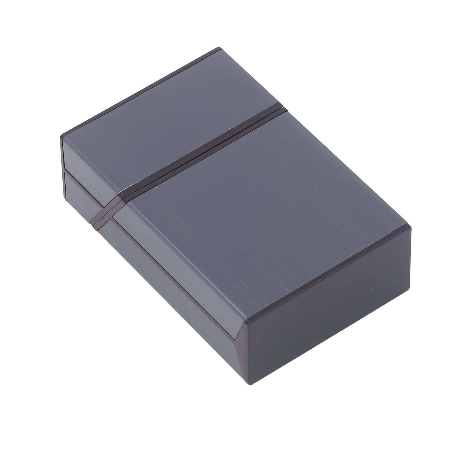 Magnetic Cigarette Case 20 Capacity Universal Flip Cover Aluminum Alloy Cigarette Box for Women Men Grey - Image 6