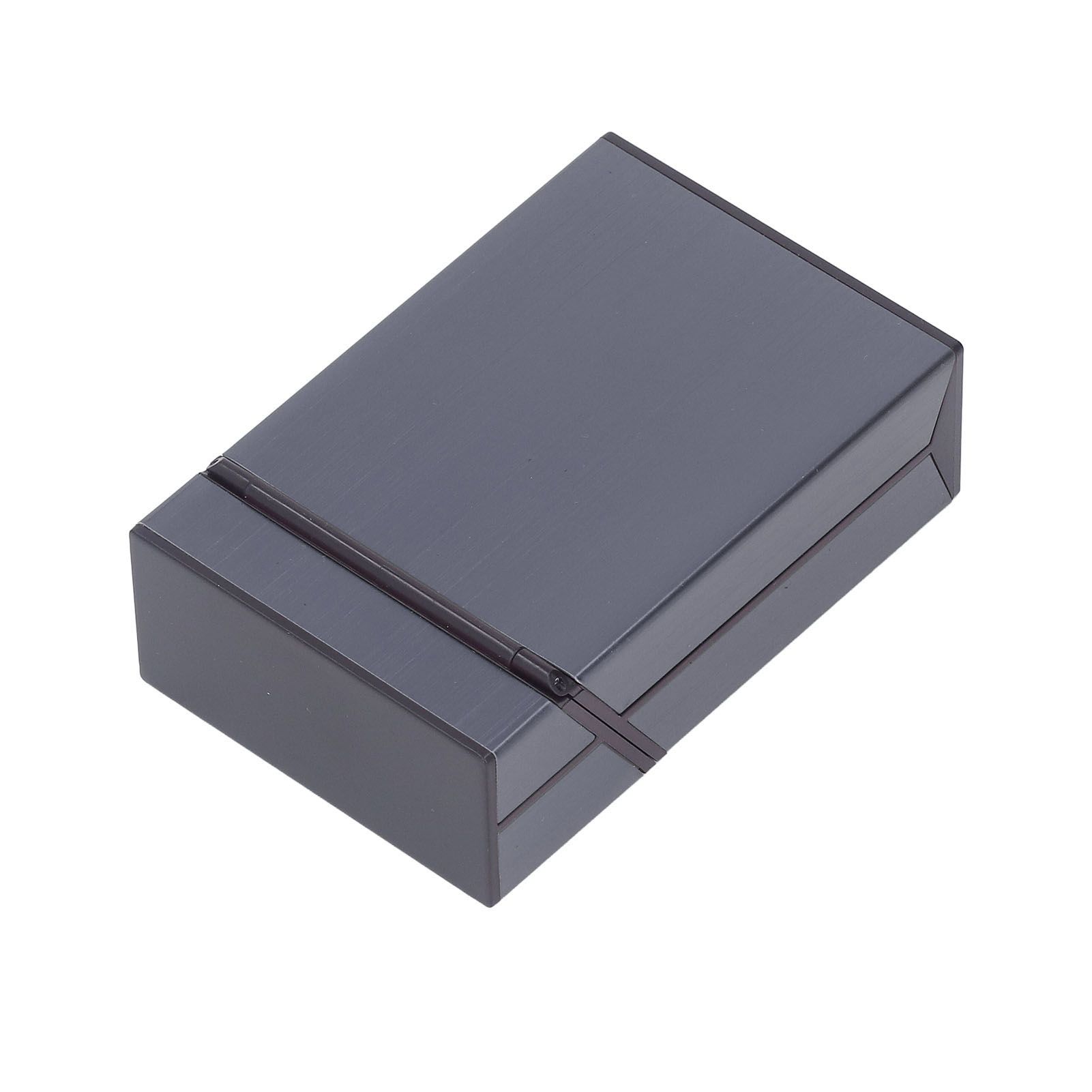 Magnetic Cigarette Case 20 Capacity Universal Flip Cover Aluminum Alloy Cigarette Box for Women Men Grey - Image 7