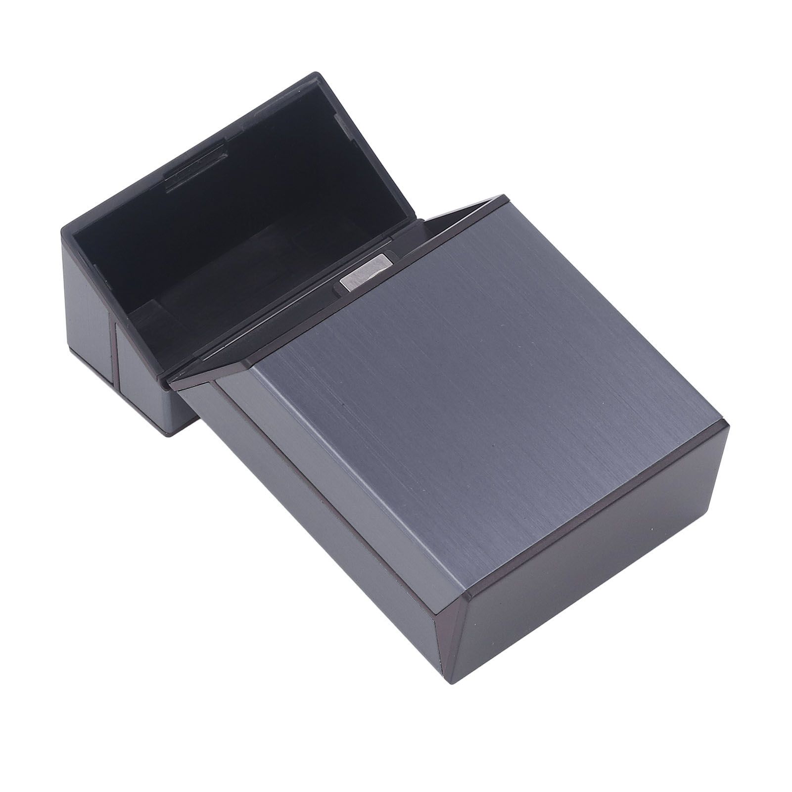 Magnetic Cigarette Case 20 Capacity Universal Flip Cover Aluminum Alloy Cigarette Box for Women Men Grey - Image 8