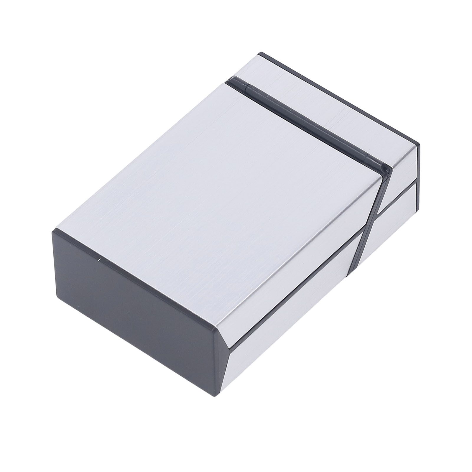 Magnetic Cigarette Case 20 Capacity Universal Flip Cover Aluminum Alloy Cigarette Box for Women Men Silver - Image 6