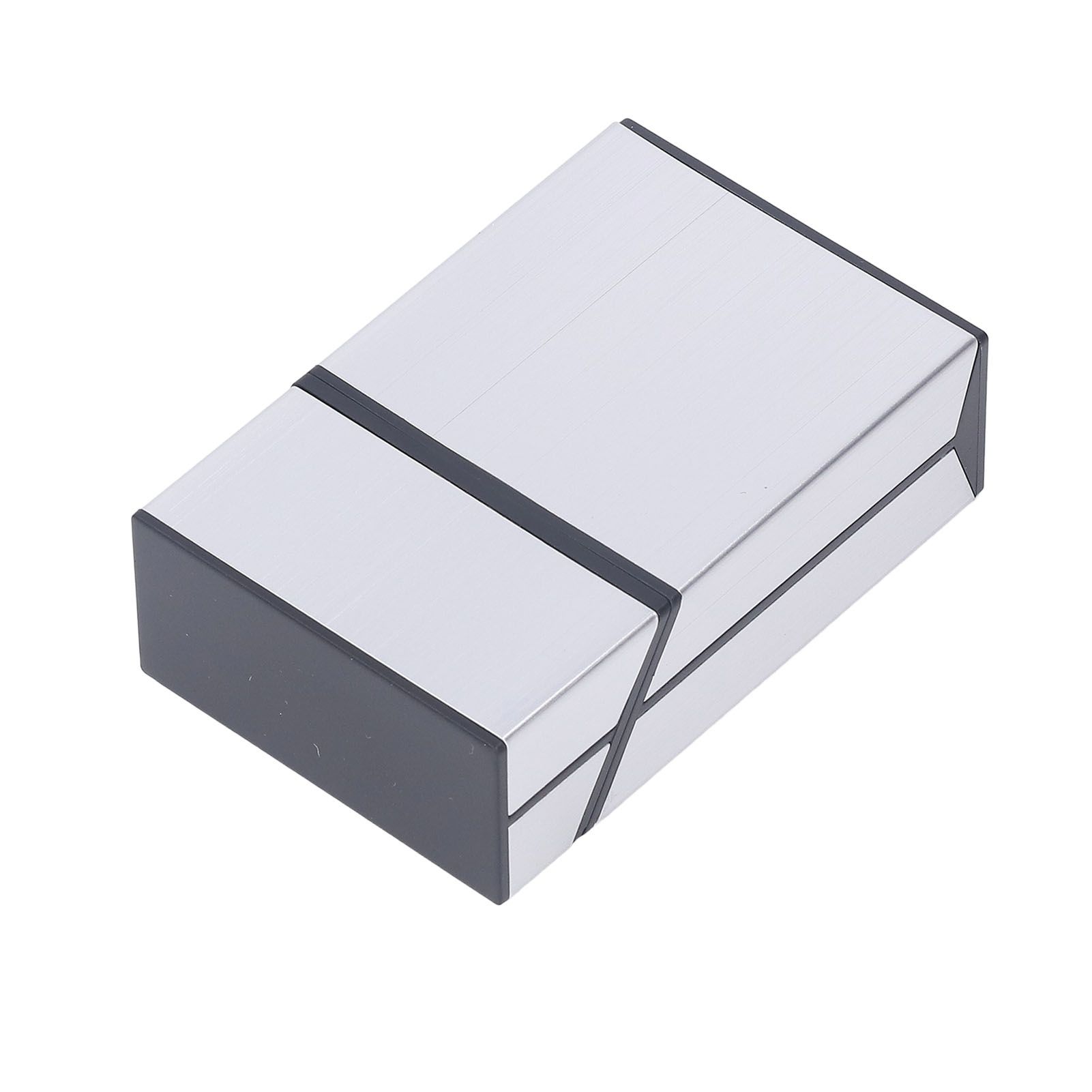 Magnetic Cigarette Case 20 Capacity Universal Flip Cover Aluminum Alloy Cigarette Box for Women Men Silver - Image 7