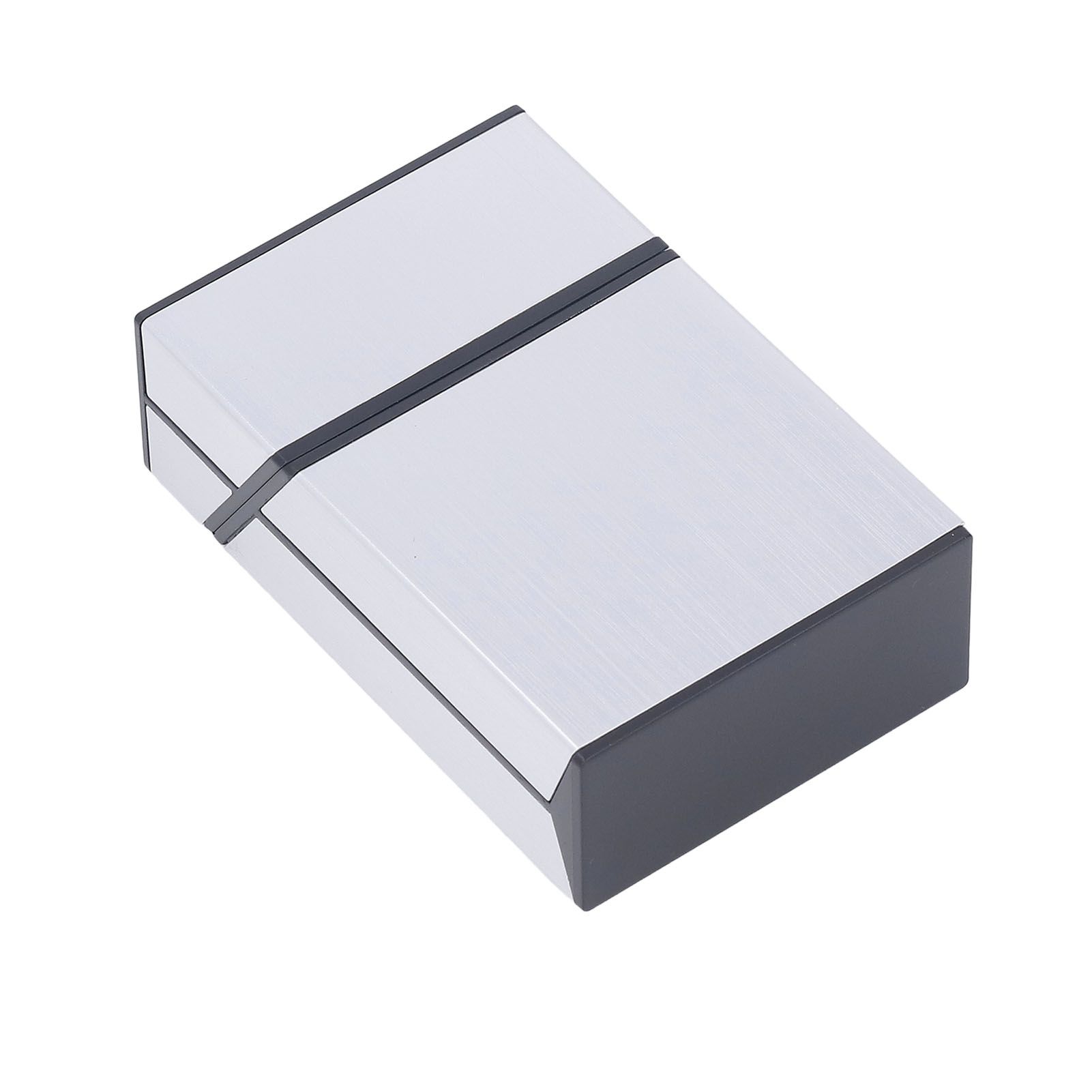 Magnetic Cigarette Case 20 Capacity Universal Flip Cover Aluminum Alloy Cigarette Box for Women Men Silver - Image 8