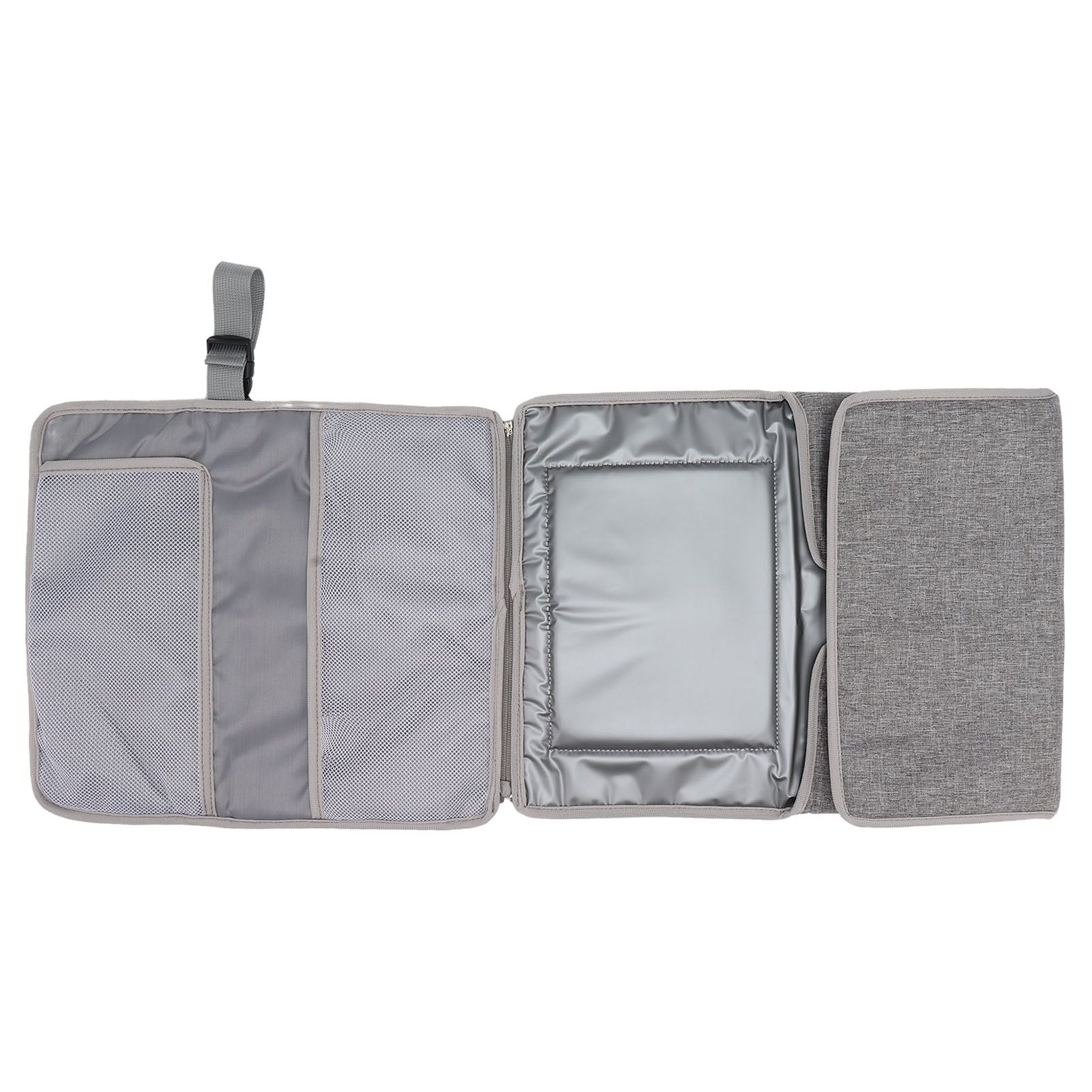 Portable Baby Diaper Changing Mat Foldable Multi Storage Pockets Soft Skin Friendly Oxford Cloth Diaper Changing Pad Gray - Image 3