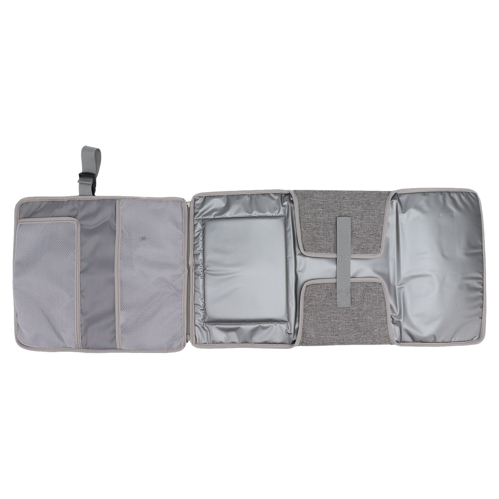 Portable Baby Diaper Changing Mat Foldable Multi Storage Pockets Soft Skin Friendly Oxford Cloth Diaper Changing Pad Gray - Image 4