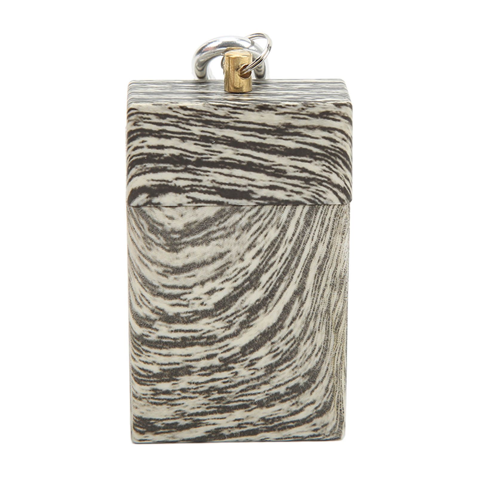 Pocket Ashtray Mini Portable Stainless Steel with Mountaineering Buckle Cigarette Ash Holder for Outdoor Travel Marble - Image 1