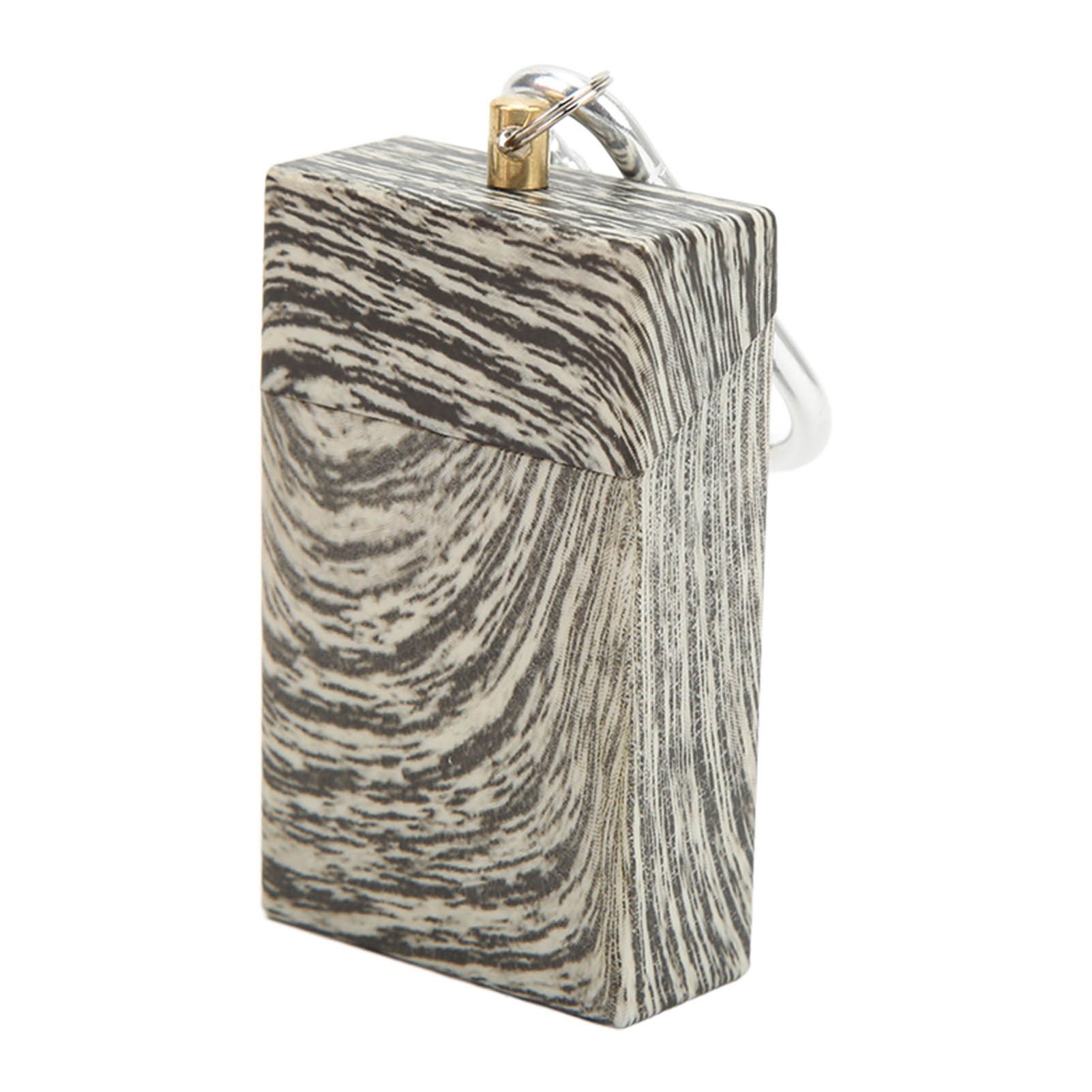 Pocket Ashtray Mini Portable Stainless Steel with Mountaineering Buckle Cigarette Ash Holder for Outdoor Travel Marble - Image 2