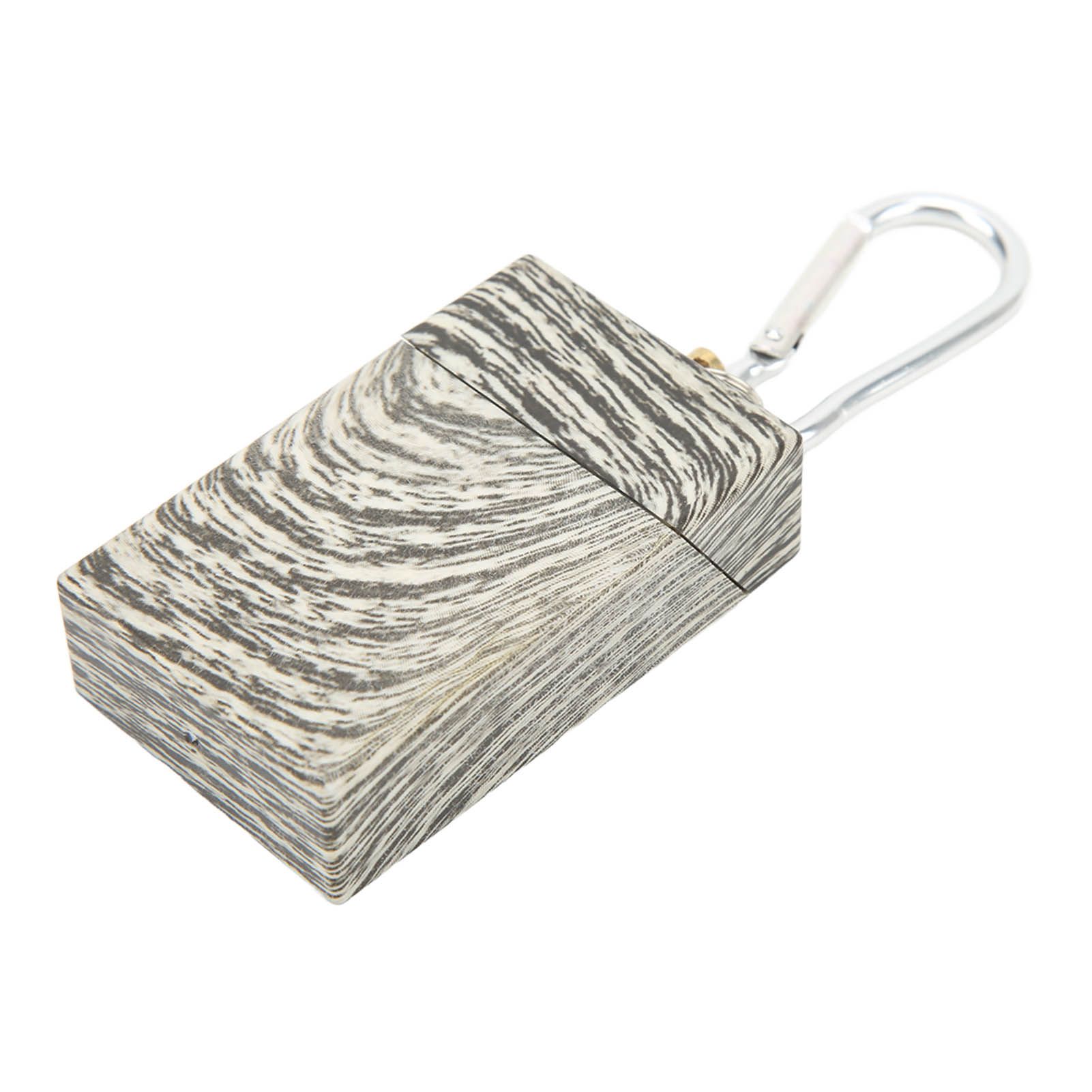 Pocket Ashtray Mini Portable Stainless Steel with Mountaineering Buckle Cigarette Ash Holder for Outdoor Travel Marble - Image 3
