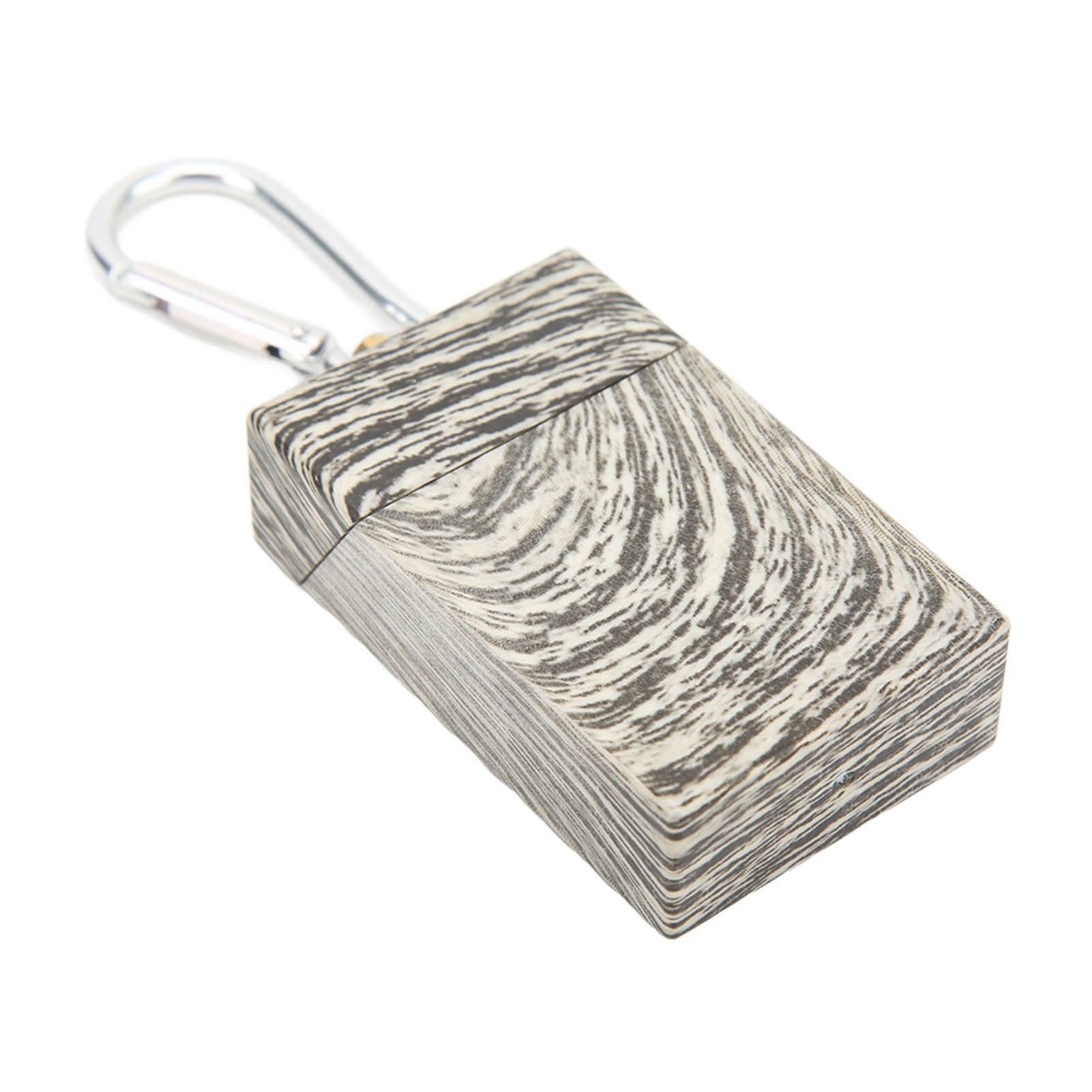 Pocket Ashtray Mini Portable Stainless Steel with Mountaineering Buckle Cigarette Ash Holder for Outdoor Travel Marble - Image 4