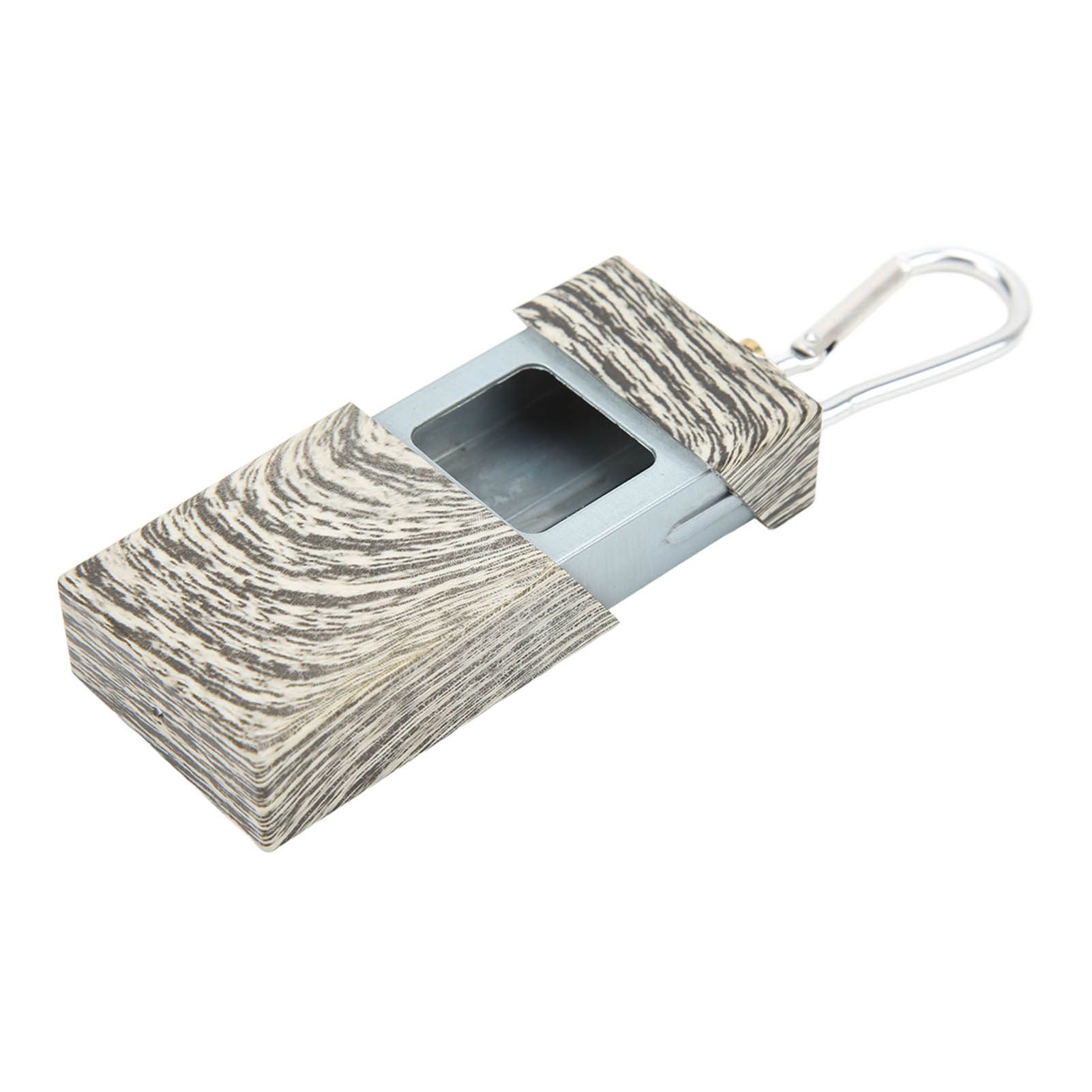 Pocket Ashtray Mini Portable Stainless Steel with Mountaineering Buckle Cigarette Ash Holder for Outdoor Travel Marble - Image 7