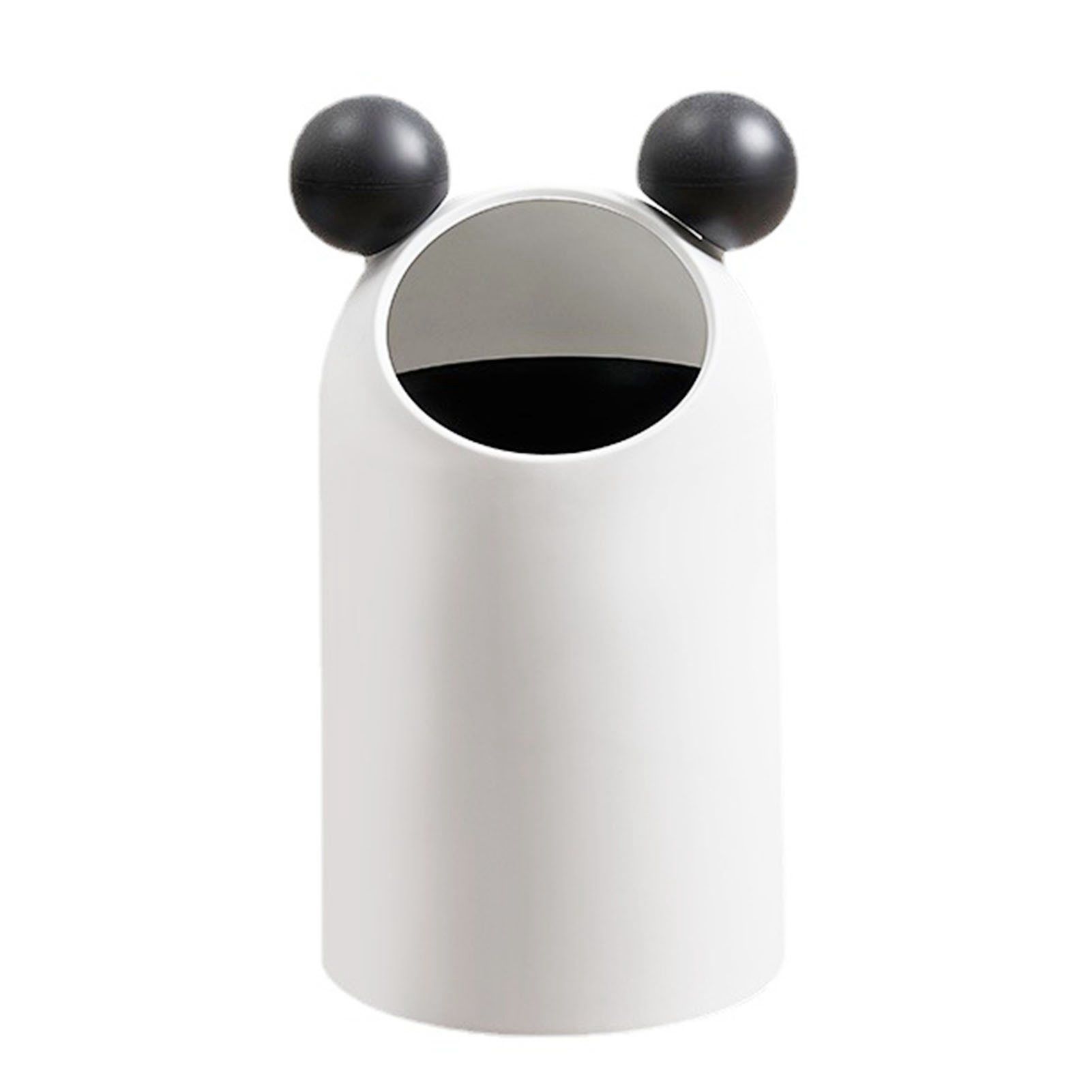 Trash Can Inclined Opening Large Capacity Modern Look Thickened Garbage Bin for Kitchen Bathroom Office Living Room White - Image 1