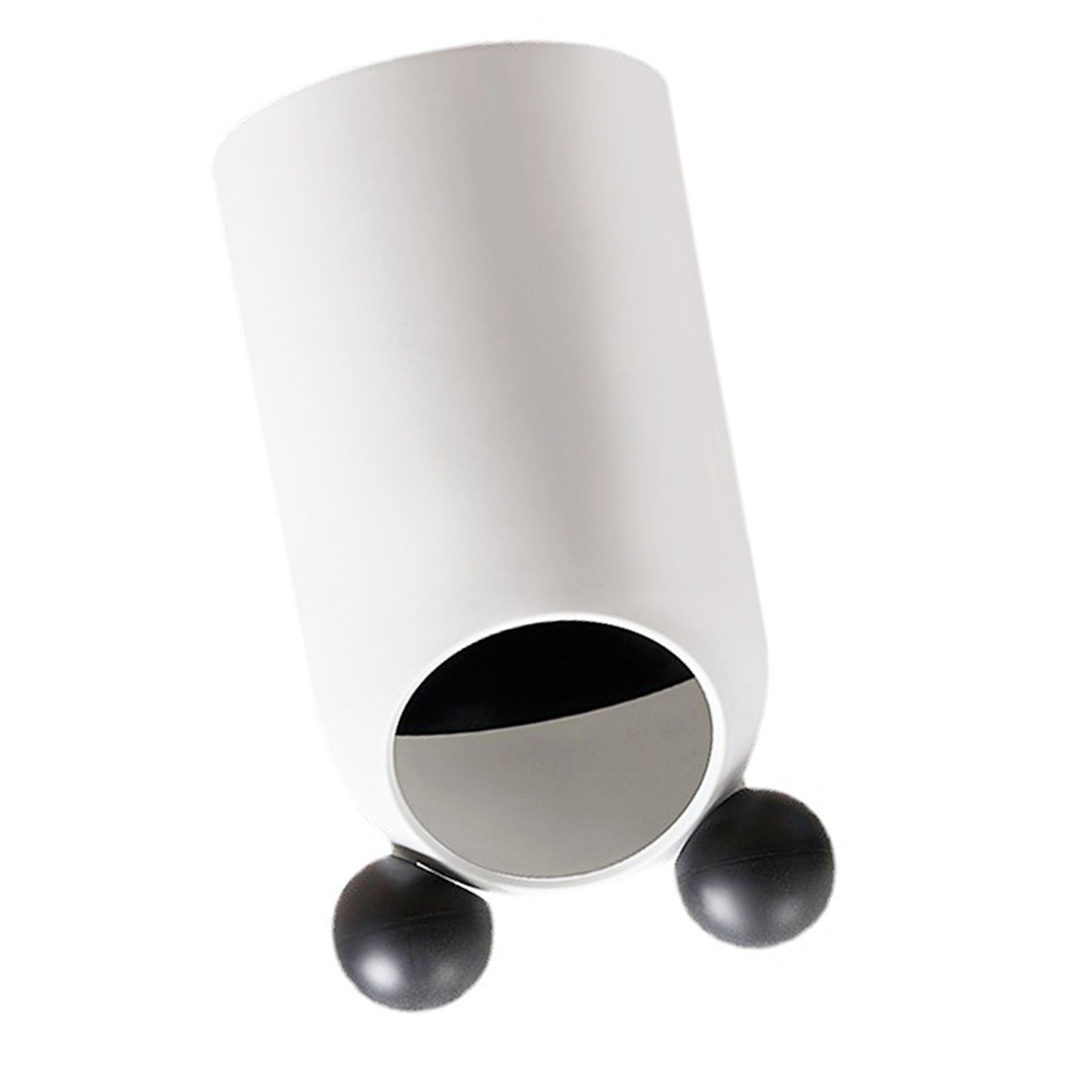 Trash Can Inclined Opening Large Capacity Modern Look Thickened Garbage Bin for Kitchen Bathroom Office Living Room White - Image 4