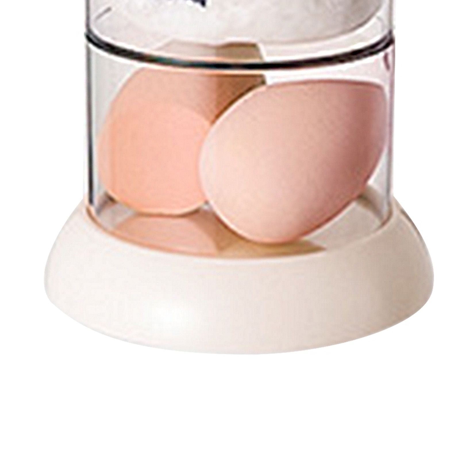 Multi Layer Powder Puff Organizer Breathable Dustproof Earring White Rotatable Container for Home 3 Tiers - Image 7
