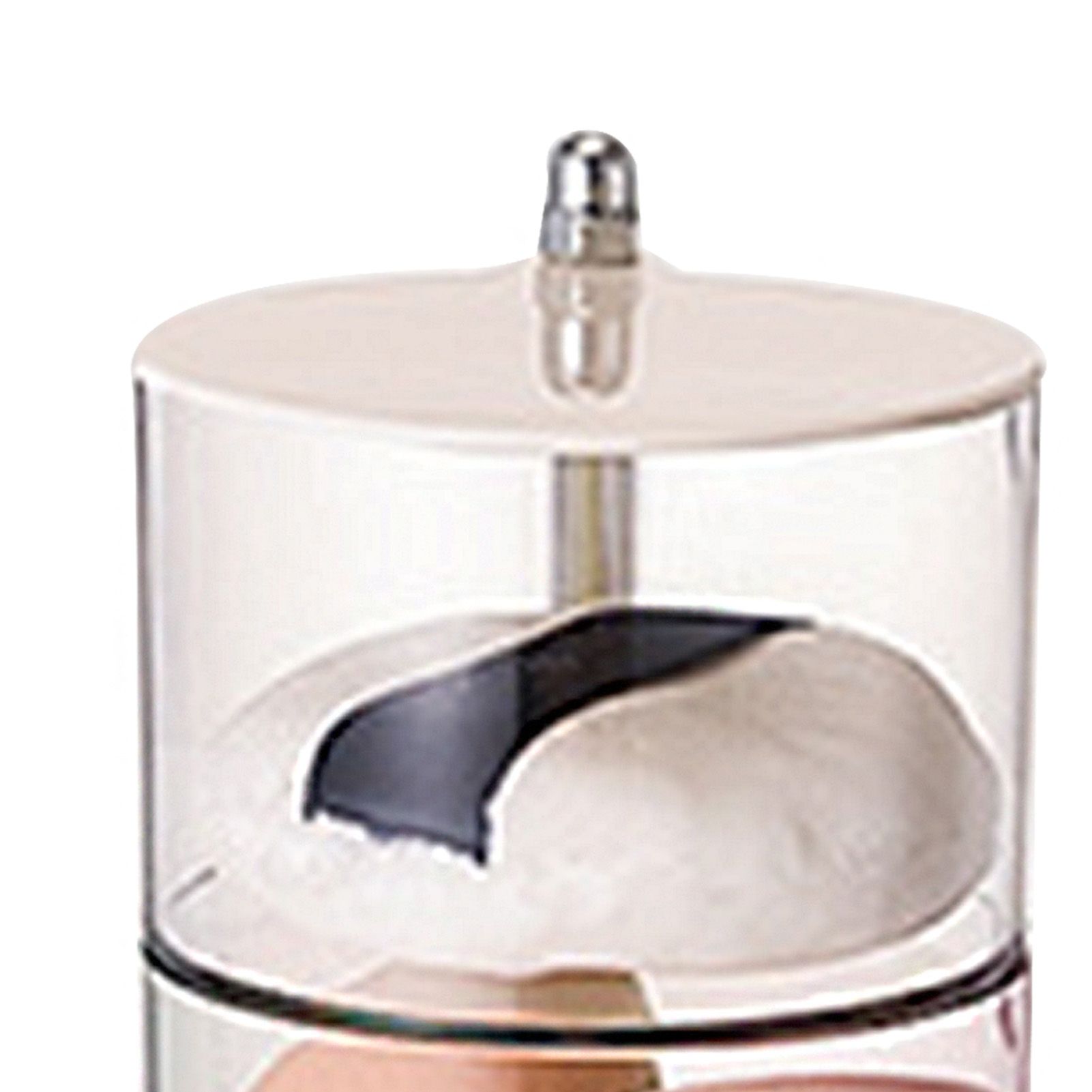 Multi Layer Powder Puff Organizer Breathable Dustproof Earring White Rotatable Container for Home 3 Tiers - Image 8