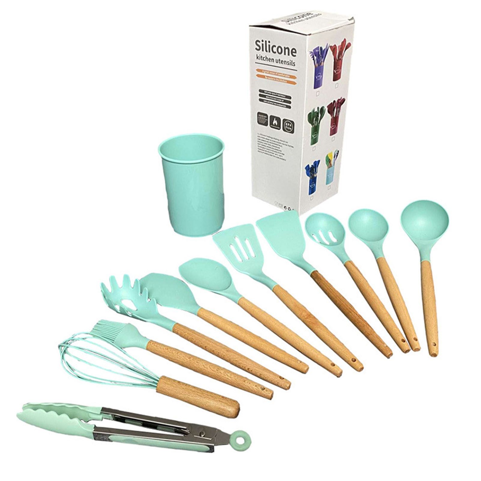 12pcs Nylon Cooking Utensil Set BPA Free Heat Resistant Prevents Stick Kitchen Utensil Set for Kitchen Tool - Image 1