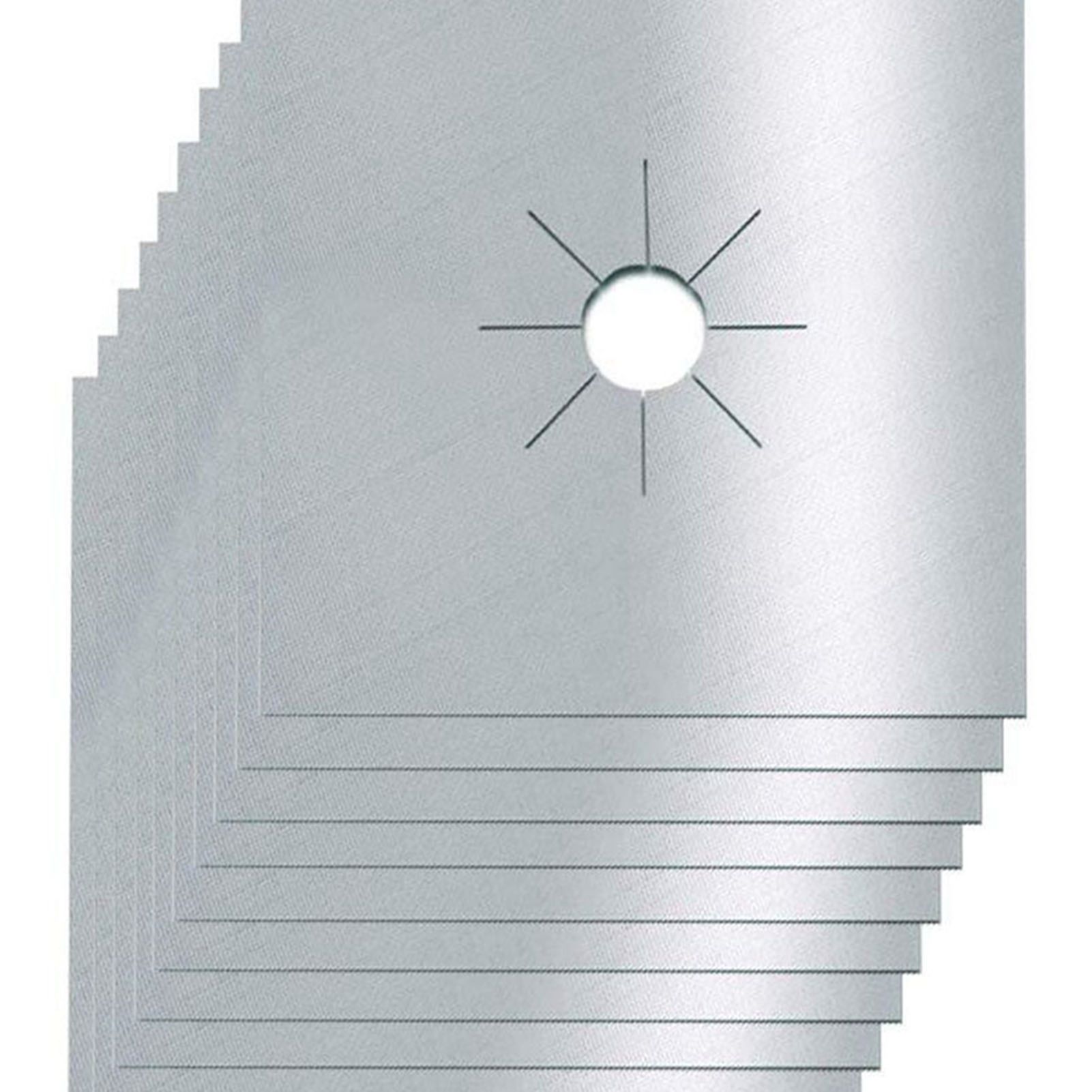 10pcs Gas Range Stove Cover Thickness 0.2mm Waterproof Reusable Heat Resistant Fiberglass Gas Stove Protector Pad Silver - Image 7
