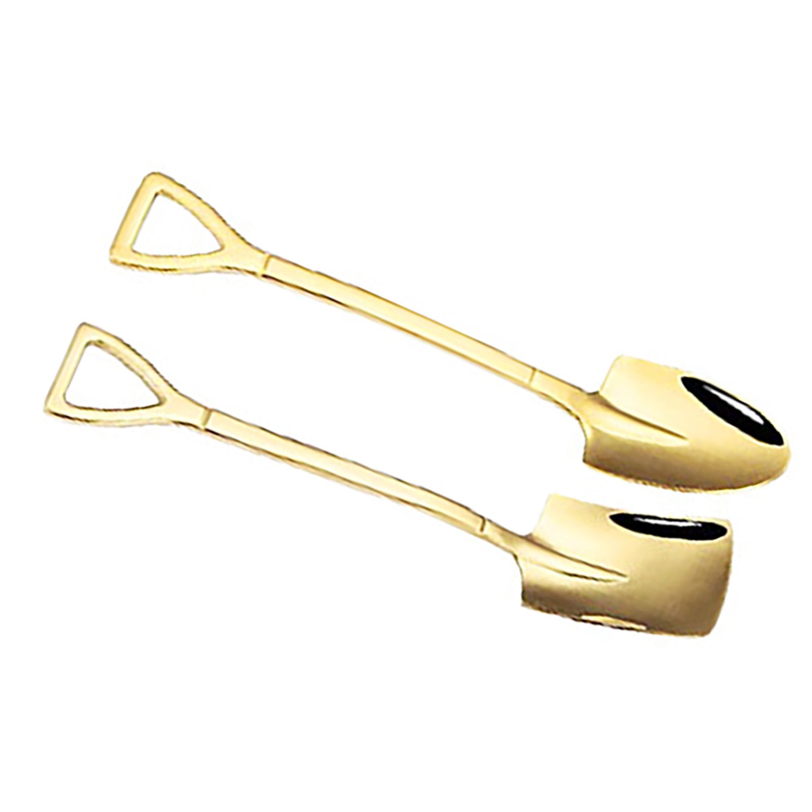 6Pcs Shovel Spoon Set 15cm Stainless Steel Square Shovel Spoon and Pointed Shovel Spoon Set for Home Outdoor Office Titanium - Image 4