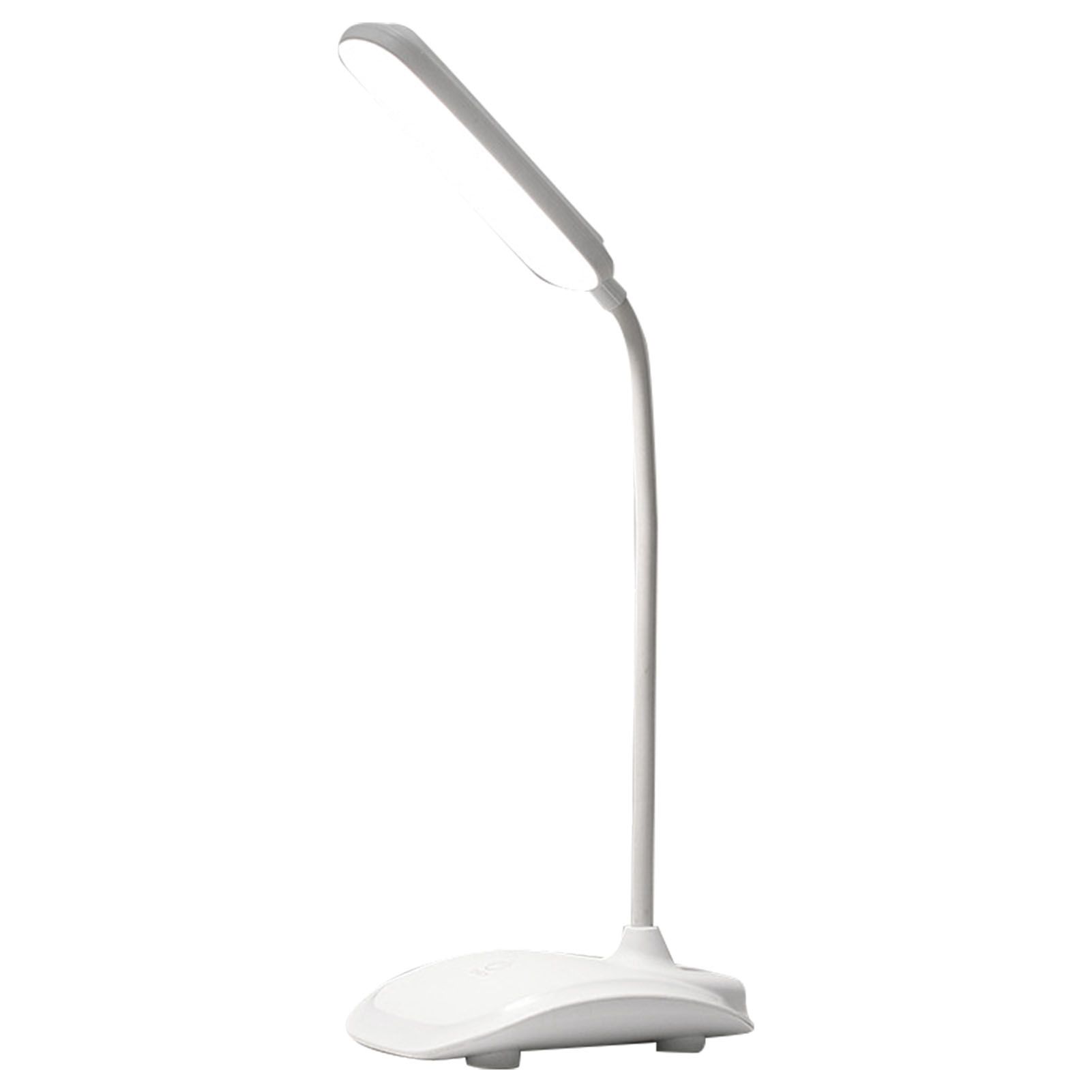 LED Desk Lamp Touch Control Three Level Color Temperature Stepless Dimming USB Charging Table Lamp White - Image 1