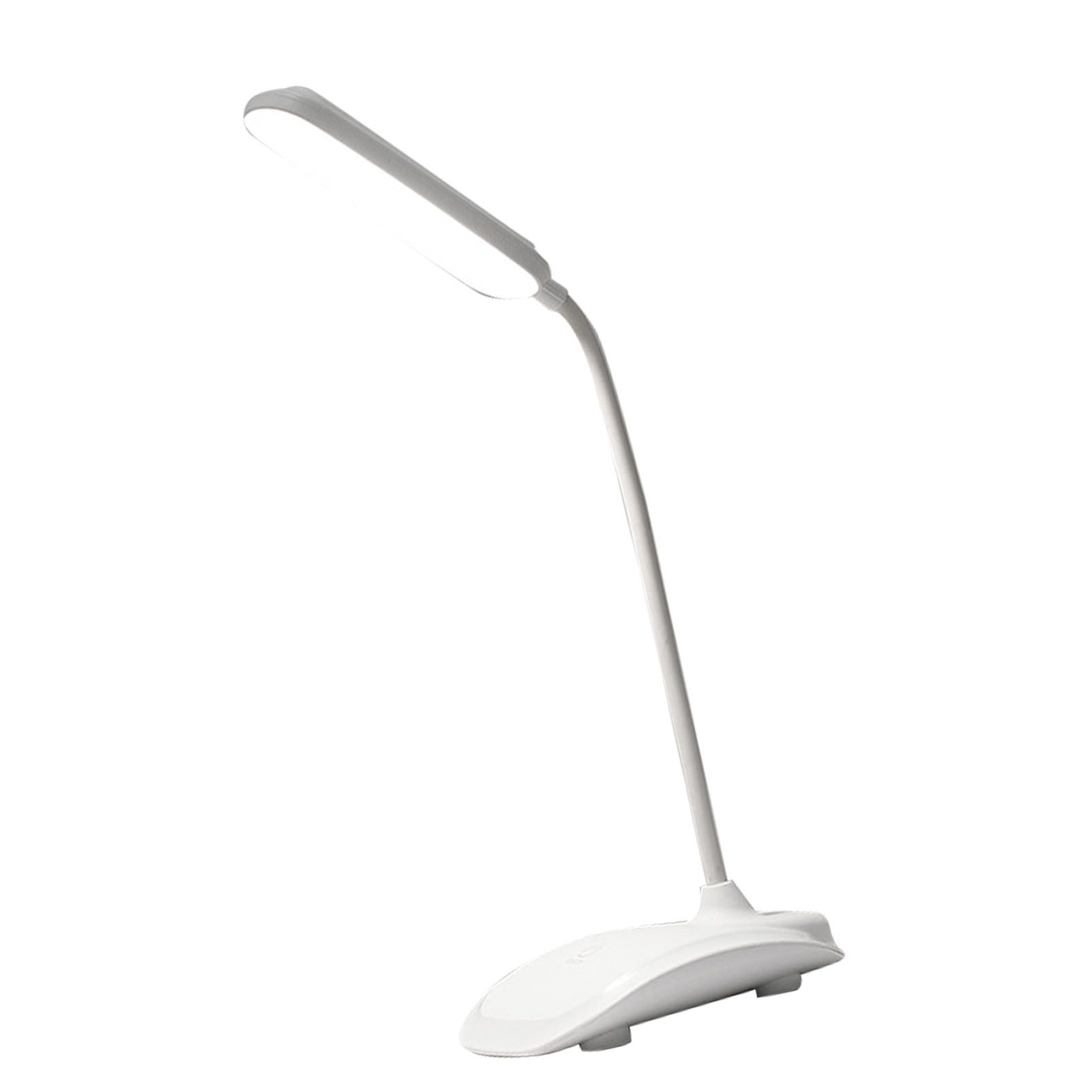 LED Desk Lamp Touch Control Three Level Color Temperature Stepless Dimming USB Charging Table Lamp White - Image 2