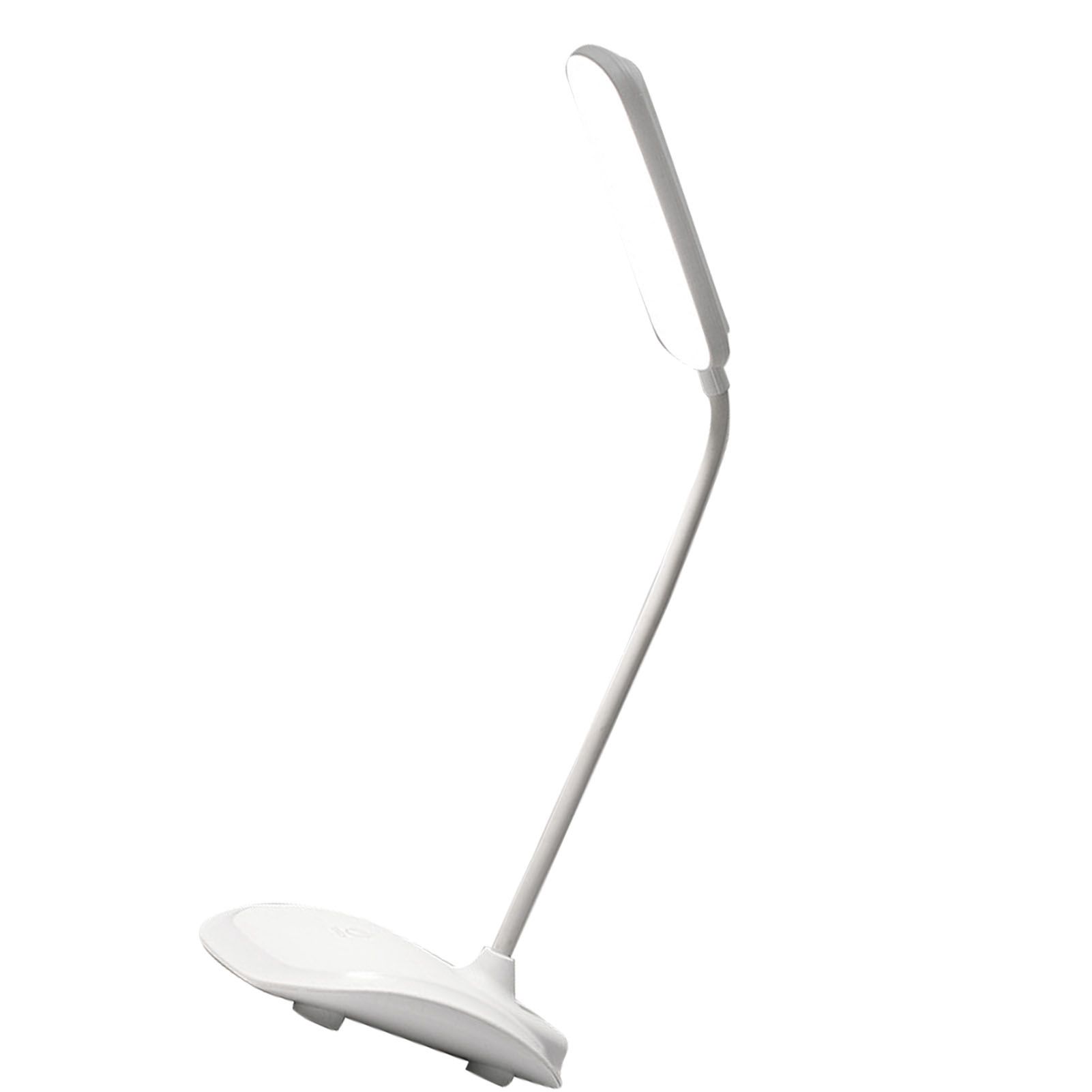 LED Desk Lamp Touch Control Three Level Color Temperature Stepless Dimming USB Charging Table Lamp White - Image 4