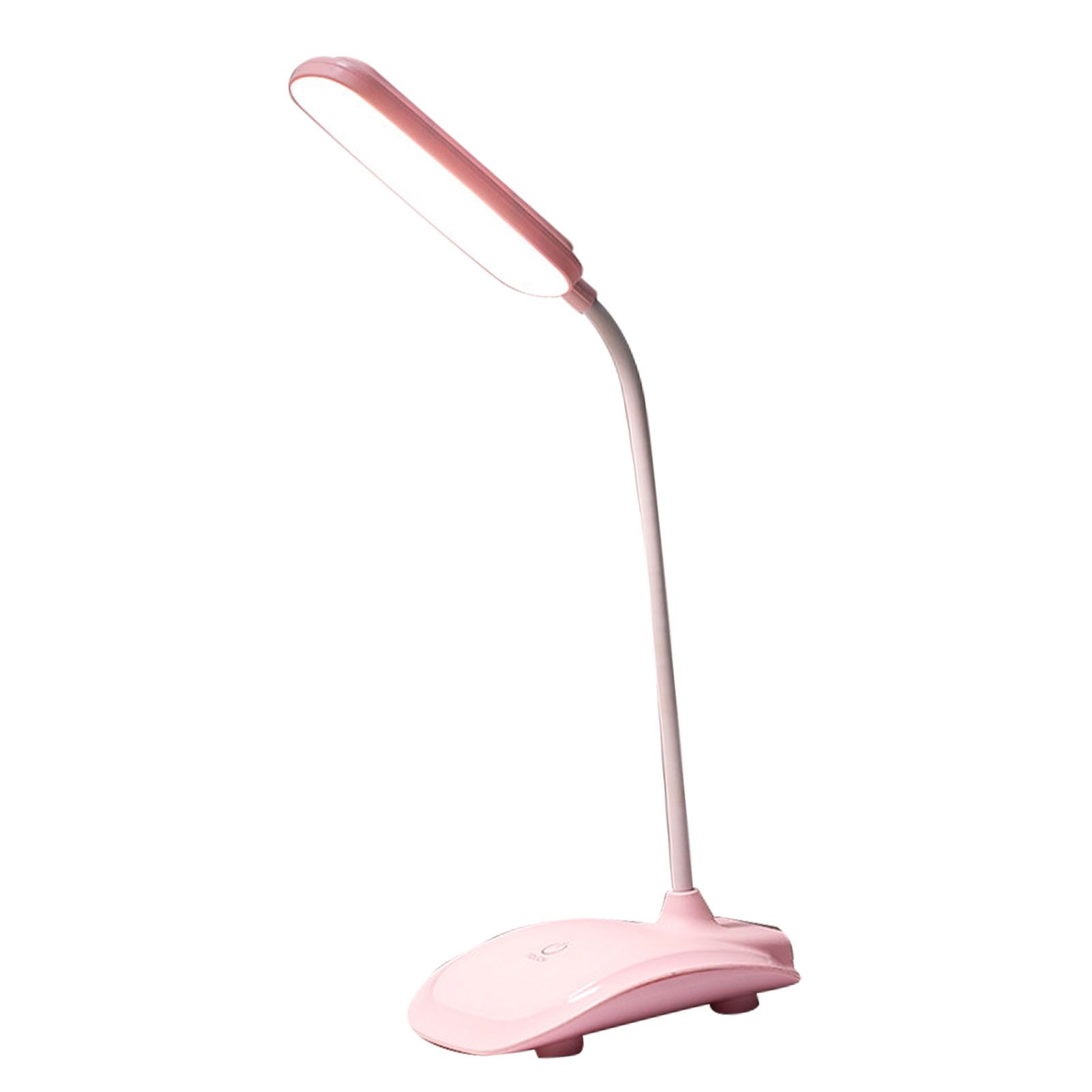 LED Desk Lamp Touch Control Three Level Color Temperature Stepless Dimming USB Charging Table Lamp Pink - Image 3