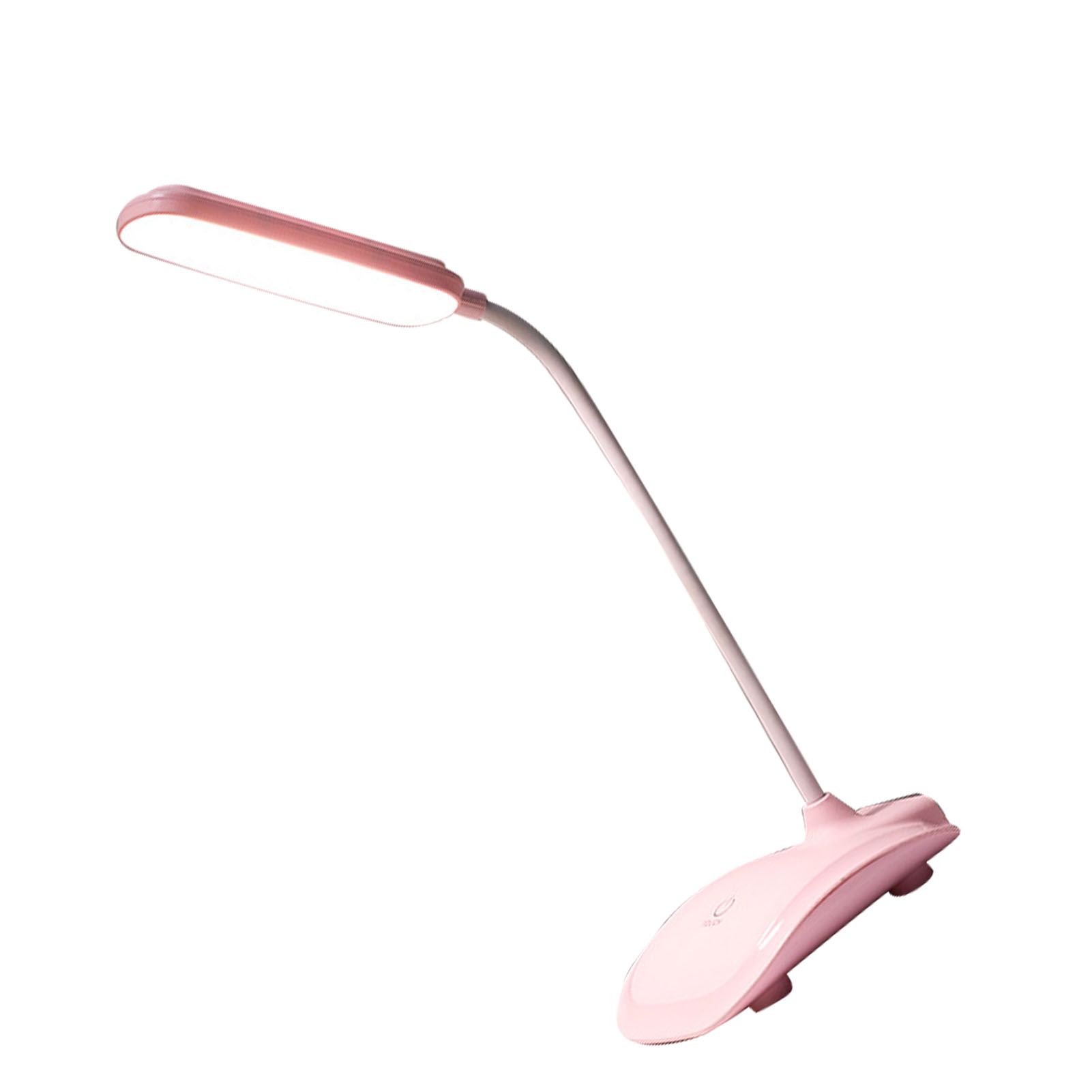 LED Desk Lamp Touch Control Three Level Color Temperature Stepless Dimming USB Charging Table Lamp Pink - Image 4