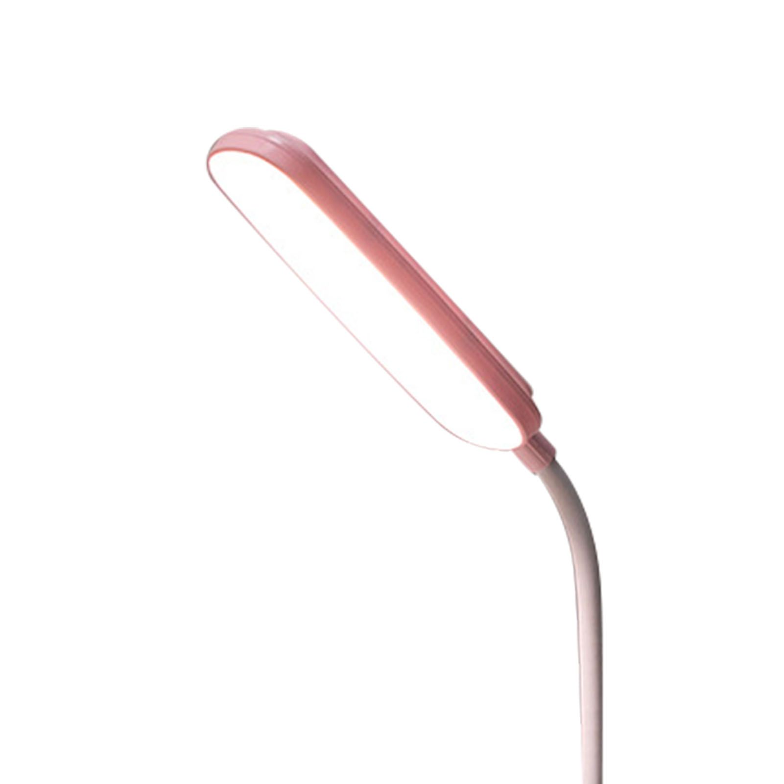 LED Desk Lamp Touch Control Three Level Color Temperature Stepless Dimming USB Charging Table Lamp Pink - Image 7