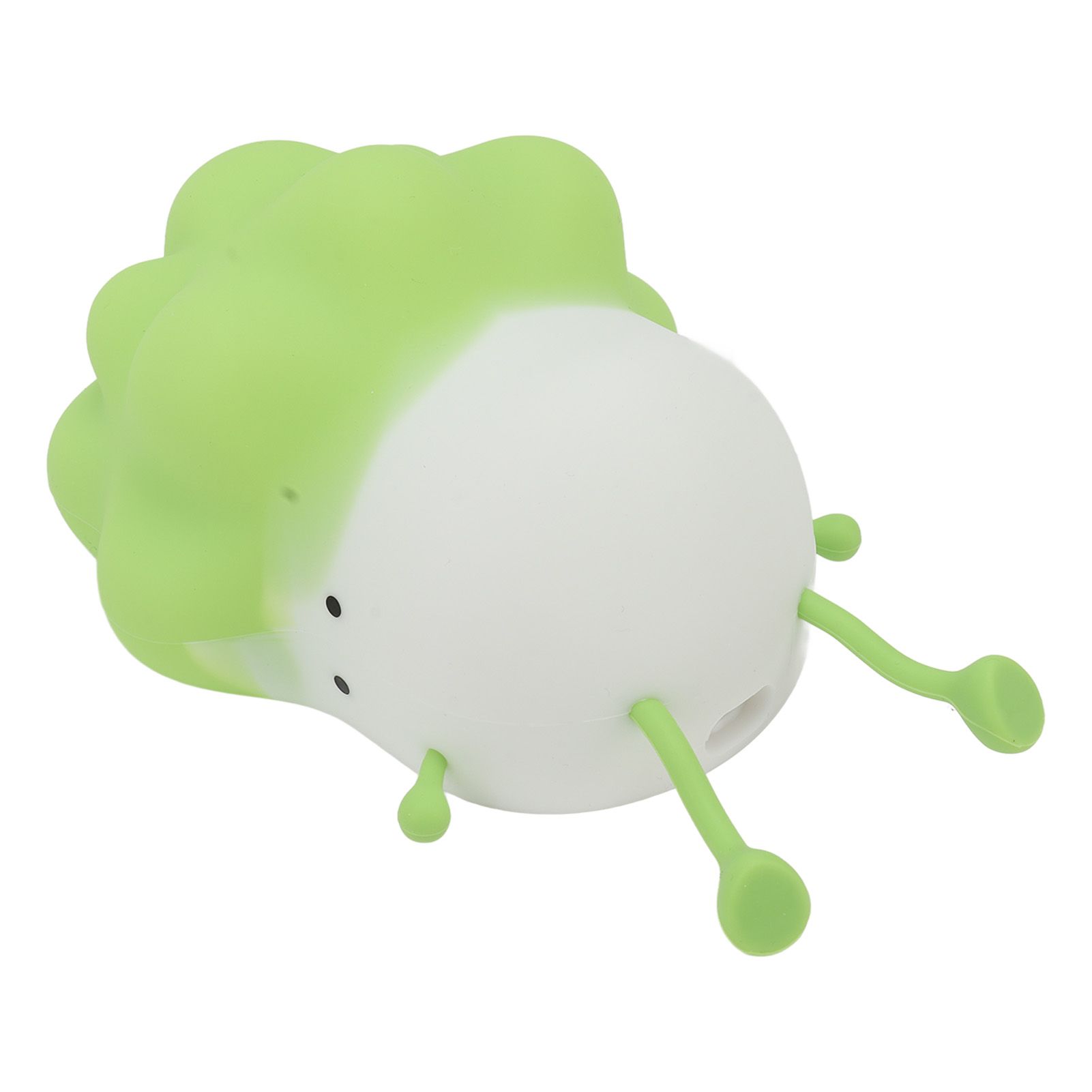 Cabbage Silicone Night Light Cartoon Vegetable Cell Phone Holder Decompression Rechargeable Night Lamp for Bedside Decor Green - Image 2