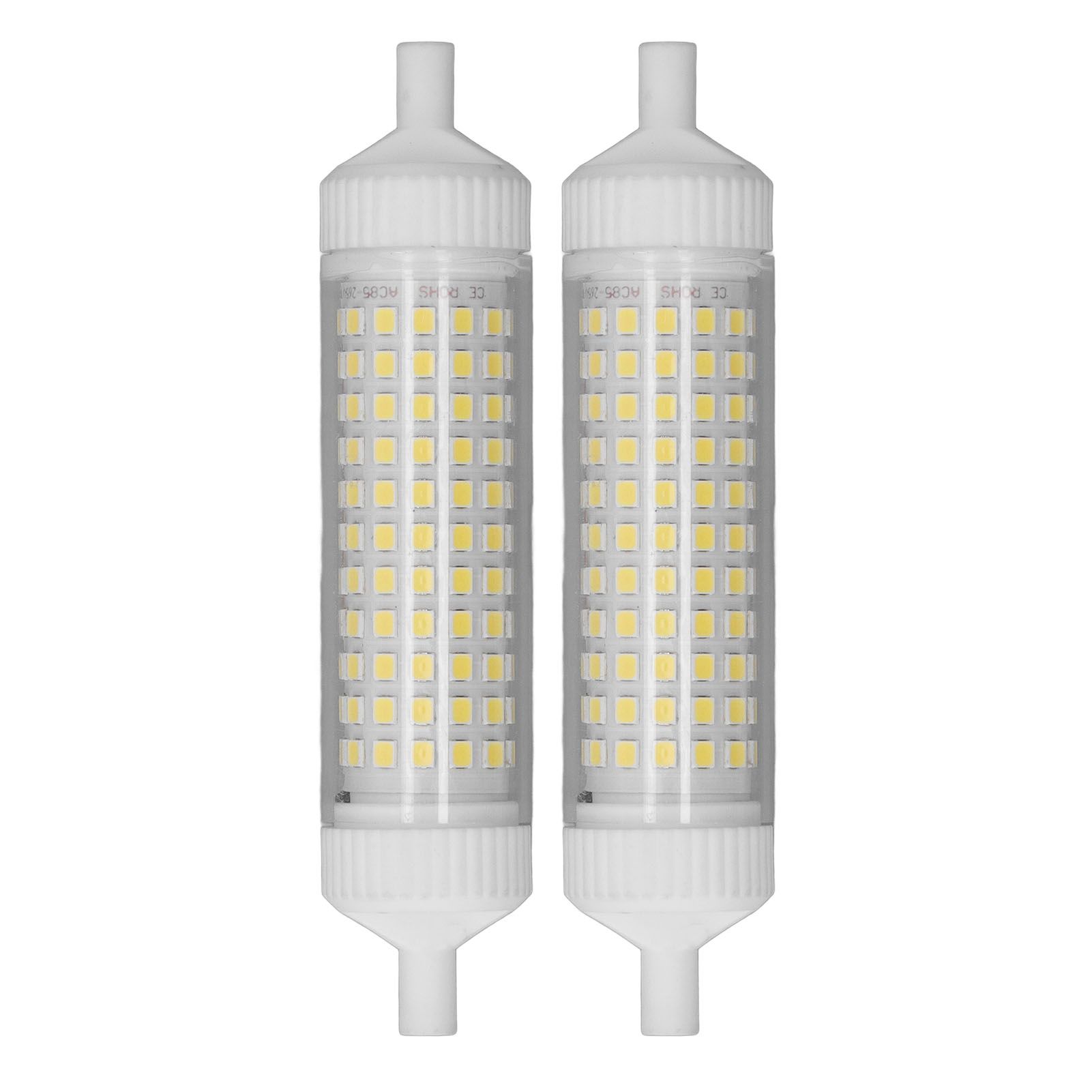 2Pcs R7S LED Light Bulb 118mm Dimmable 15W 154 LEDs Double Ended Floodlight for Home Night Advertising Lighting 220V White Light - Image 1