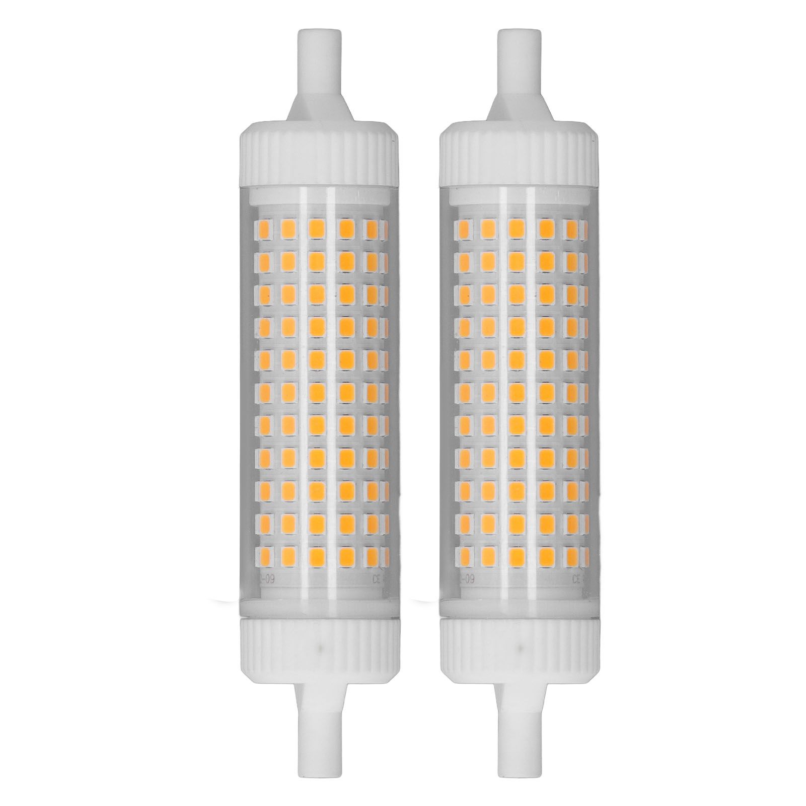2Pcs R7S LED Light Bulb 118mm Dimmable 15W 154 LEDs Double Ended Floodlight for Home Night Advertising Lighting 220V Warm Light - Image 1