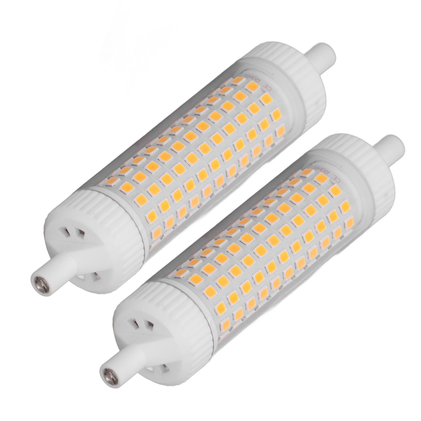 2Pcs R7S LED Light Bulb 118mm Dimmable 15W 154 LEDs Double Ended Floodlight for Home Night Advertising Lighting 220V Warm Light - Image 2